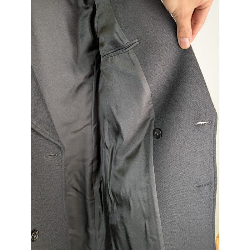 Saint Laurent Paris o1rshd1 Long Officer Coat in Wool Gabardine in Grey Size US M / EU 48-50 / 2 - 7 Thumbnail