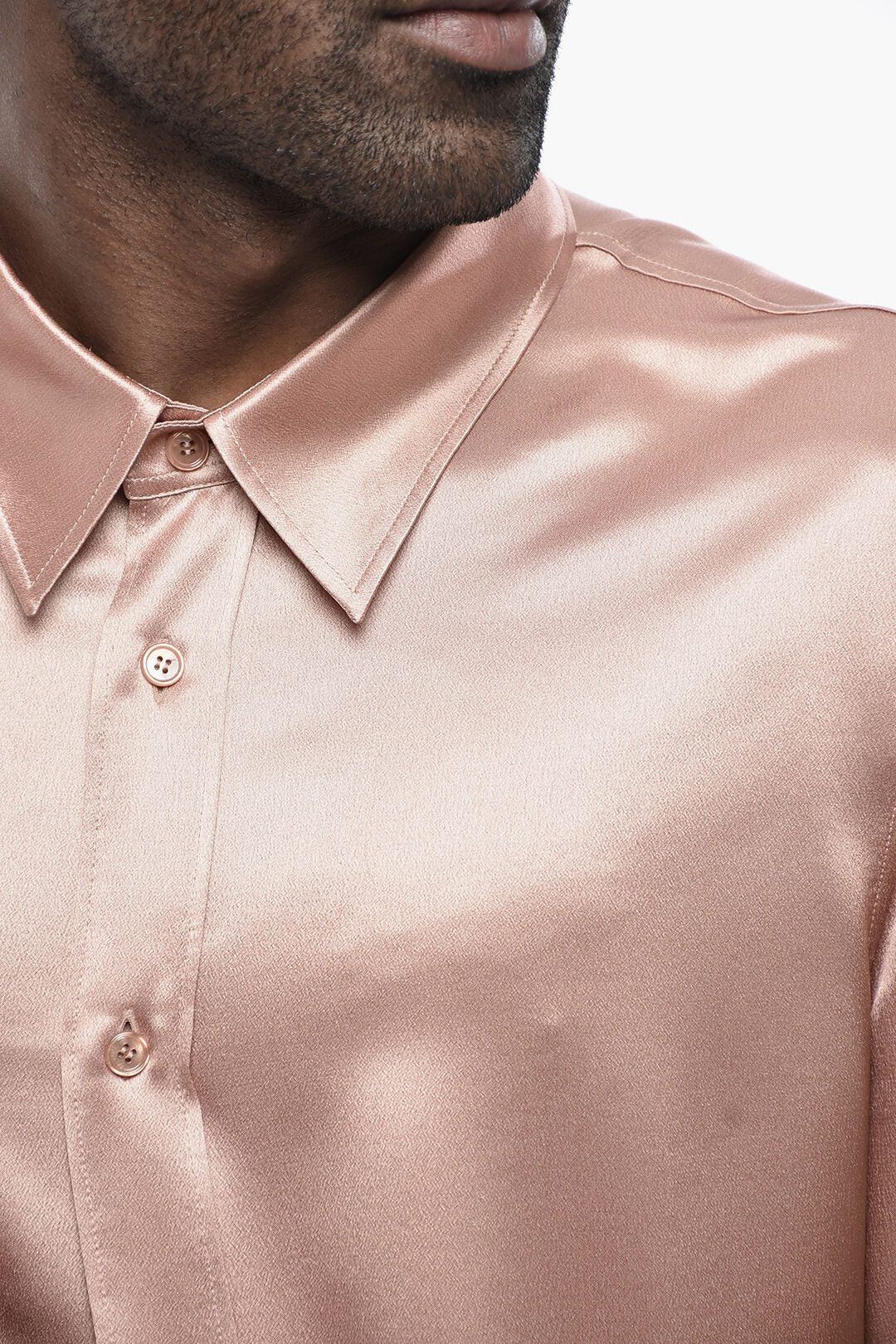 Celine og1mm0426 Long-Sleeve Silk Shirt in Pink Size US XXS / EU 40 - 3 Thumbnail
