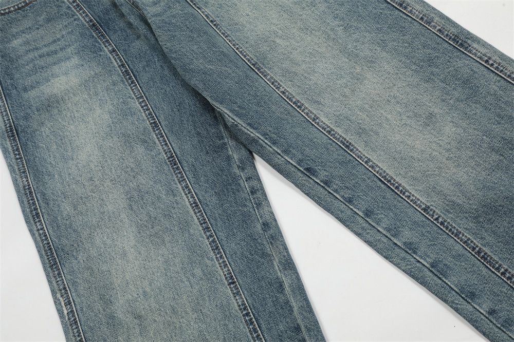 Japanese Brand × Jean American retro washed distressed patchwork jeans Size US 34 / EU 50 - 6 Thumbnail
