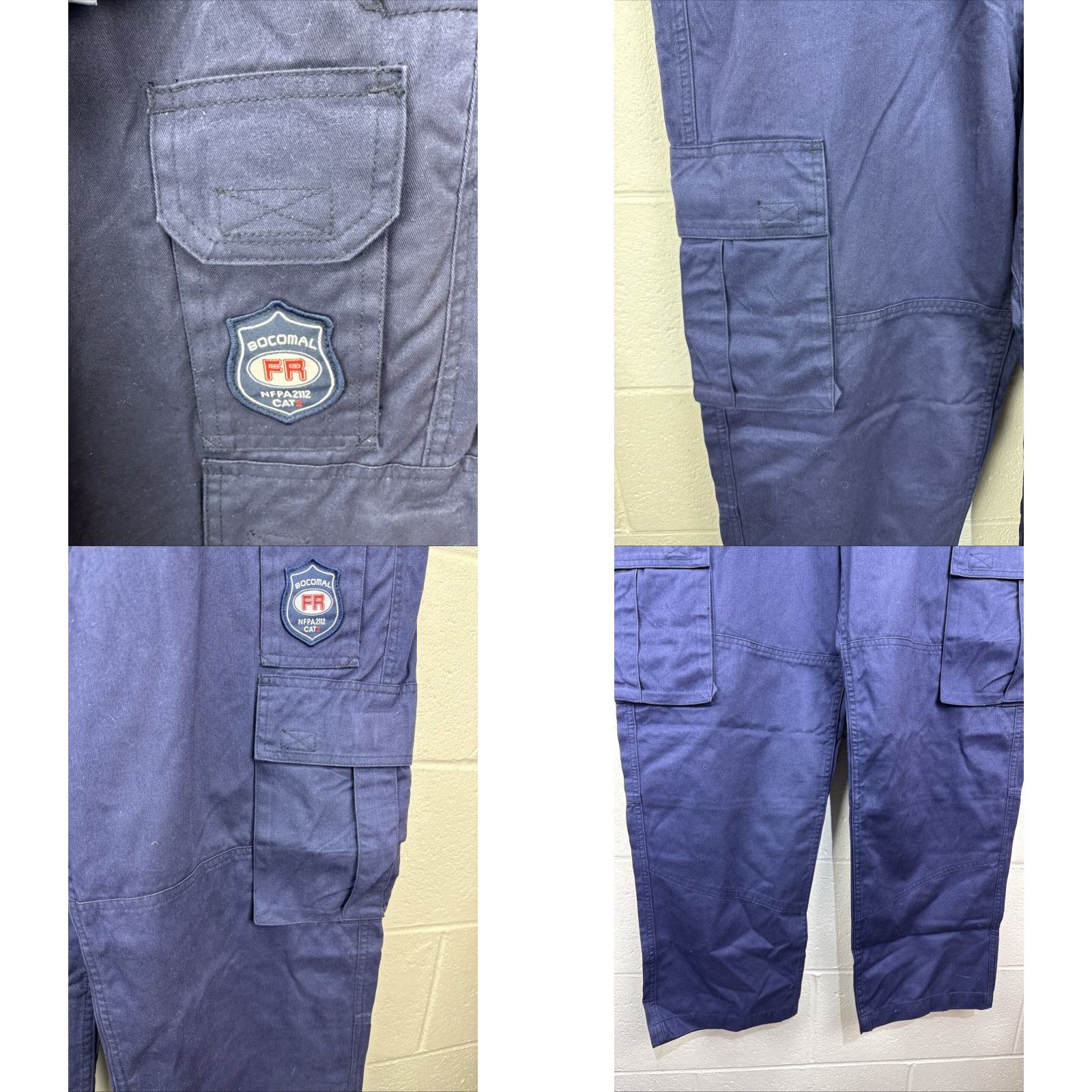 Vintage Bocomal Flame Resistant Cargo Pants Mens 42x30 Blue Cat 2 Workwear Size US 42 / EU 58 - 8 Thumbnail