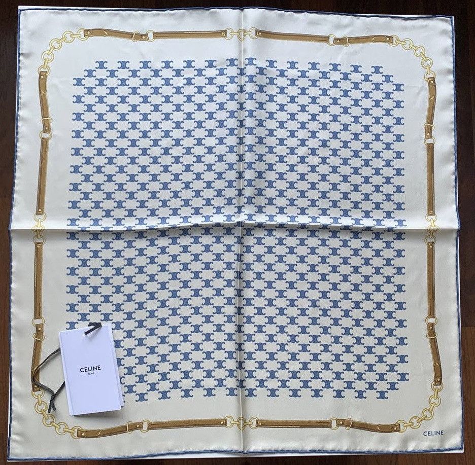 Celine CELINE BANDANA TRIOMPHE IN HERITAGE SILK TWILL NEW Size ONE SIZE - 1 Thumbnail
