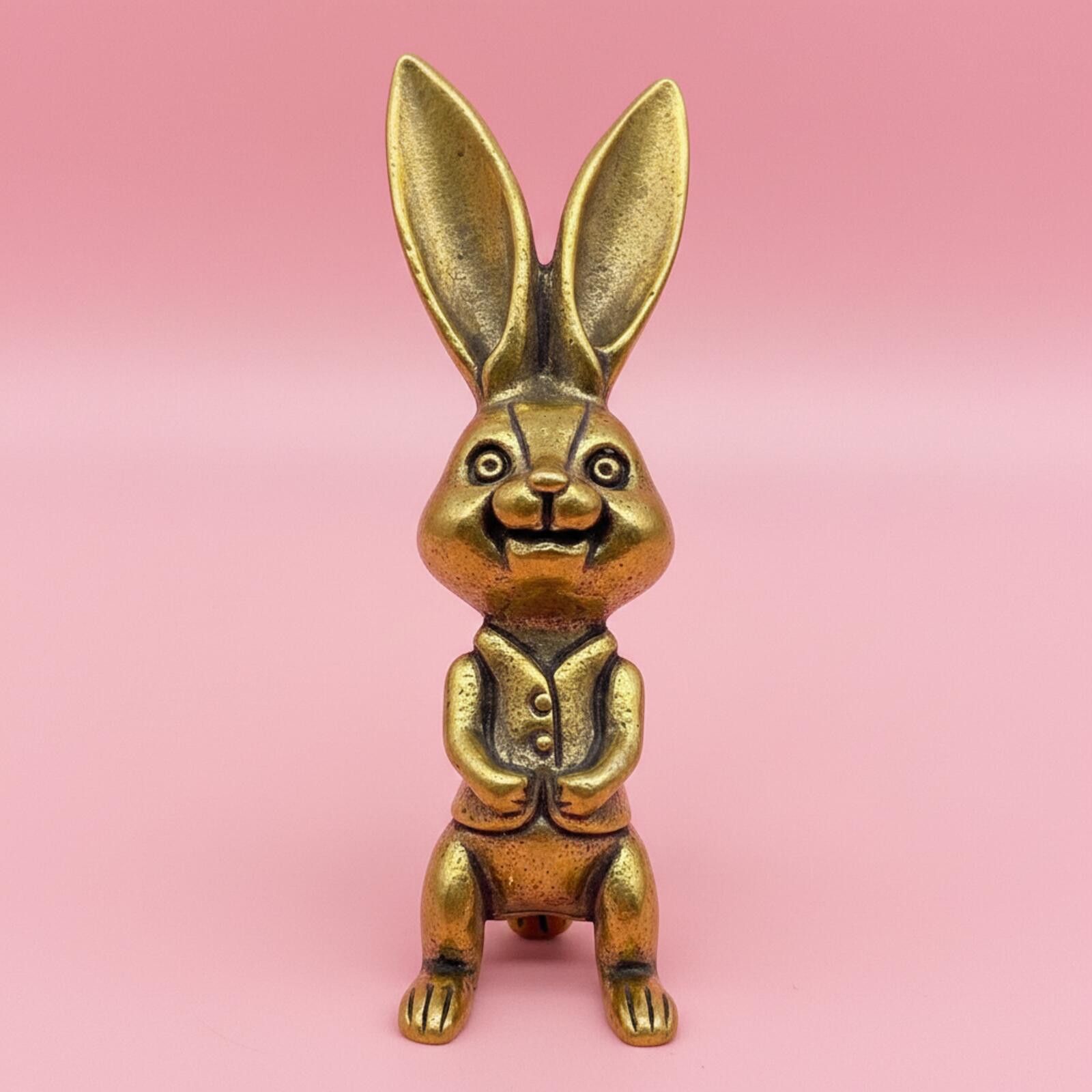 The Unbranded Brand Brass Bunny Miniature Figurine Size ONE SIZE - 1 Thumbnail