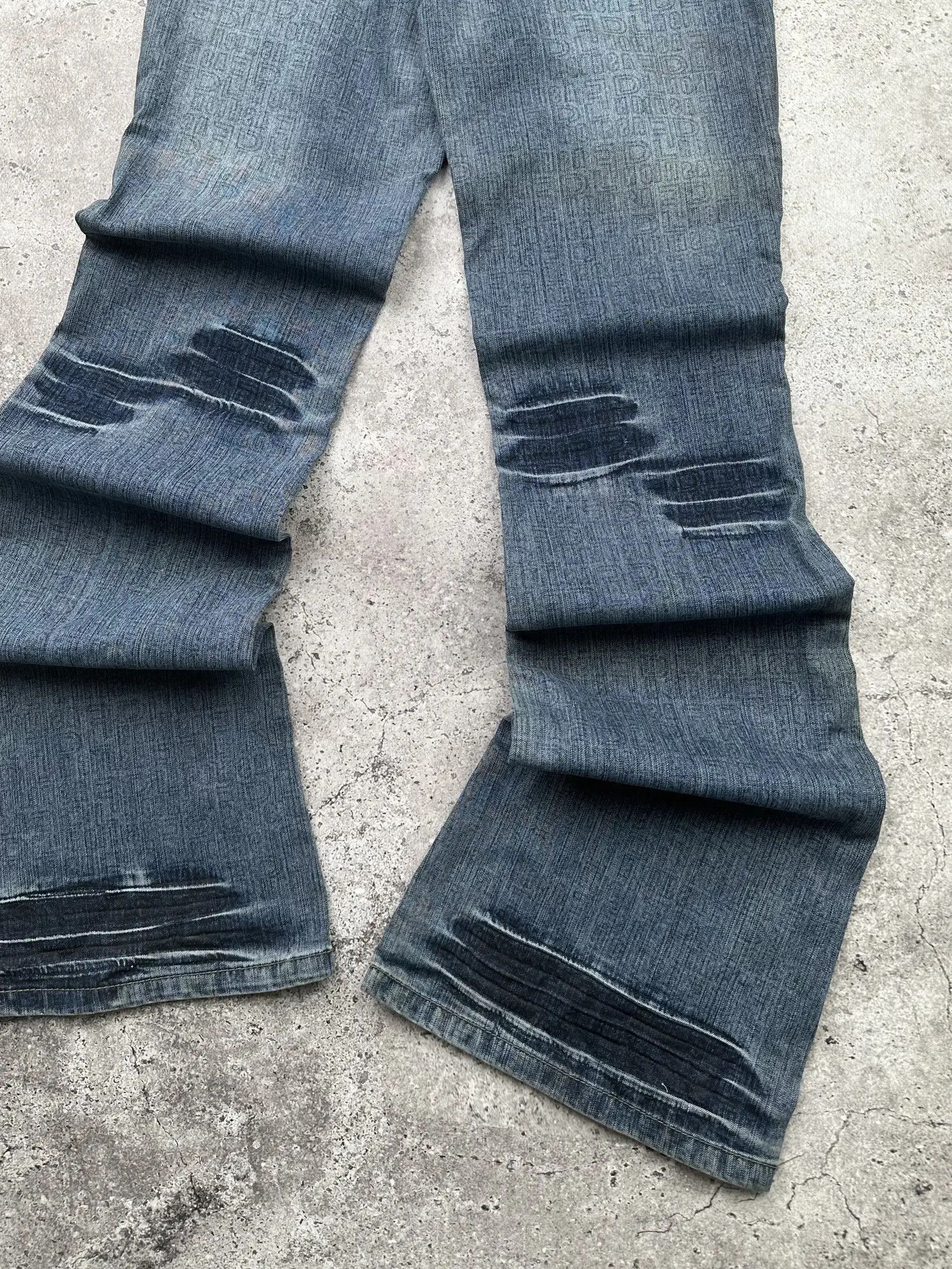 Japanese Brand Vintage Printed Flare Jeans C200(V331) Size 27" / US 4 / IT 40 - 8 Thumbnail