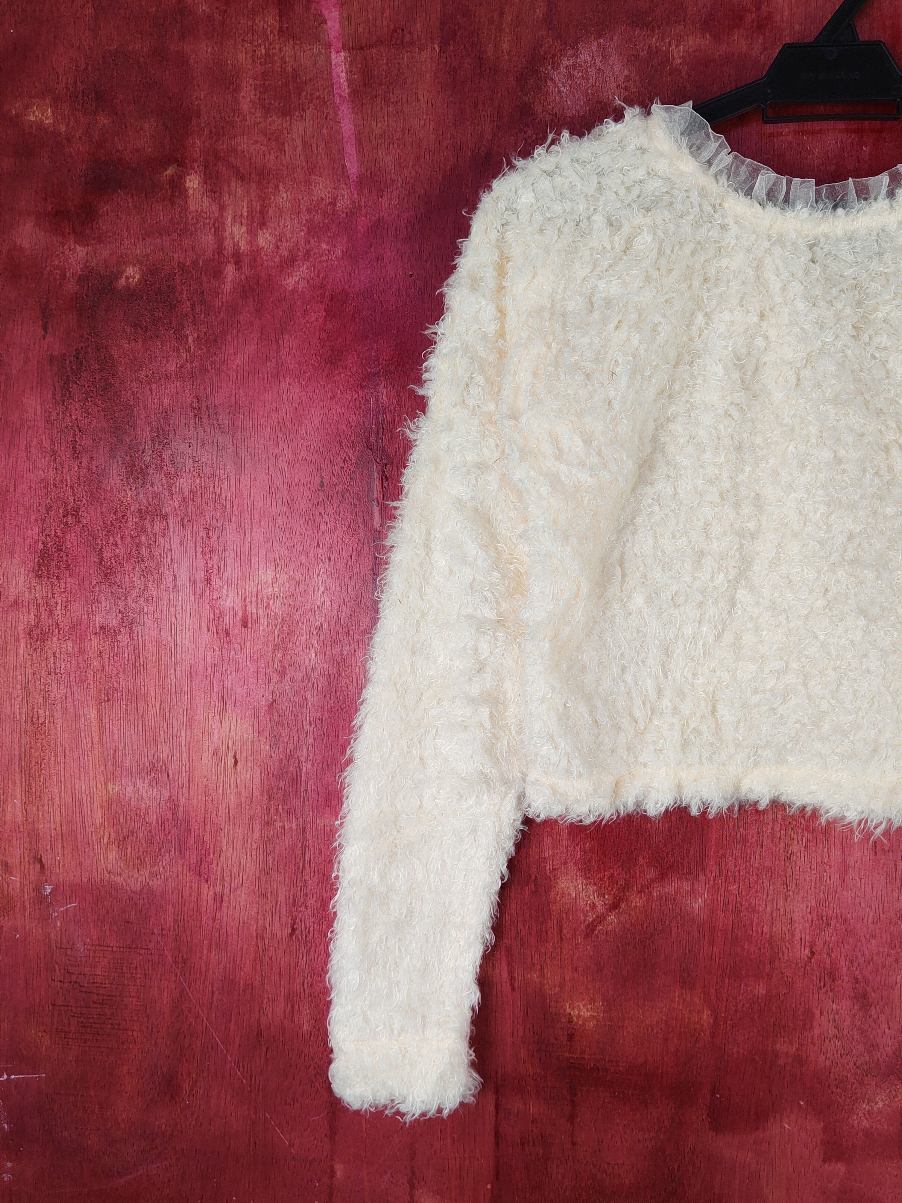 Homespun Knitwear × Japanese Brand × Vintage Evelyn Light Orange Shag Shaggy Fur Mohair Knitwear #S1996 Size S / US 4 / IT 40 - 8 Thumbnail