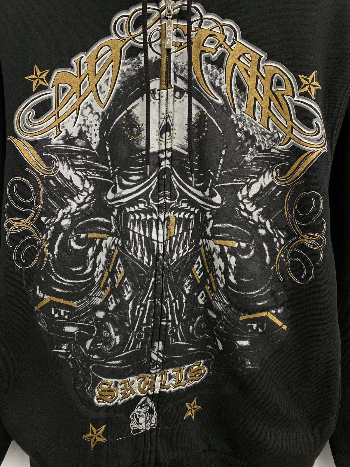 No Fear 💀 Vintage Y2K No Fear Skull Bones Affliction Zip Up Hoodie Size US M / EU 48-50 / 2 - 4 Thumbnail