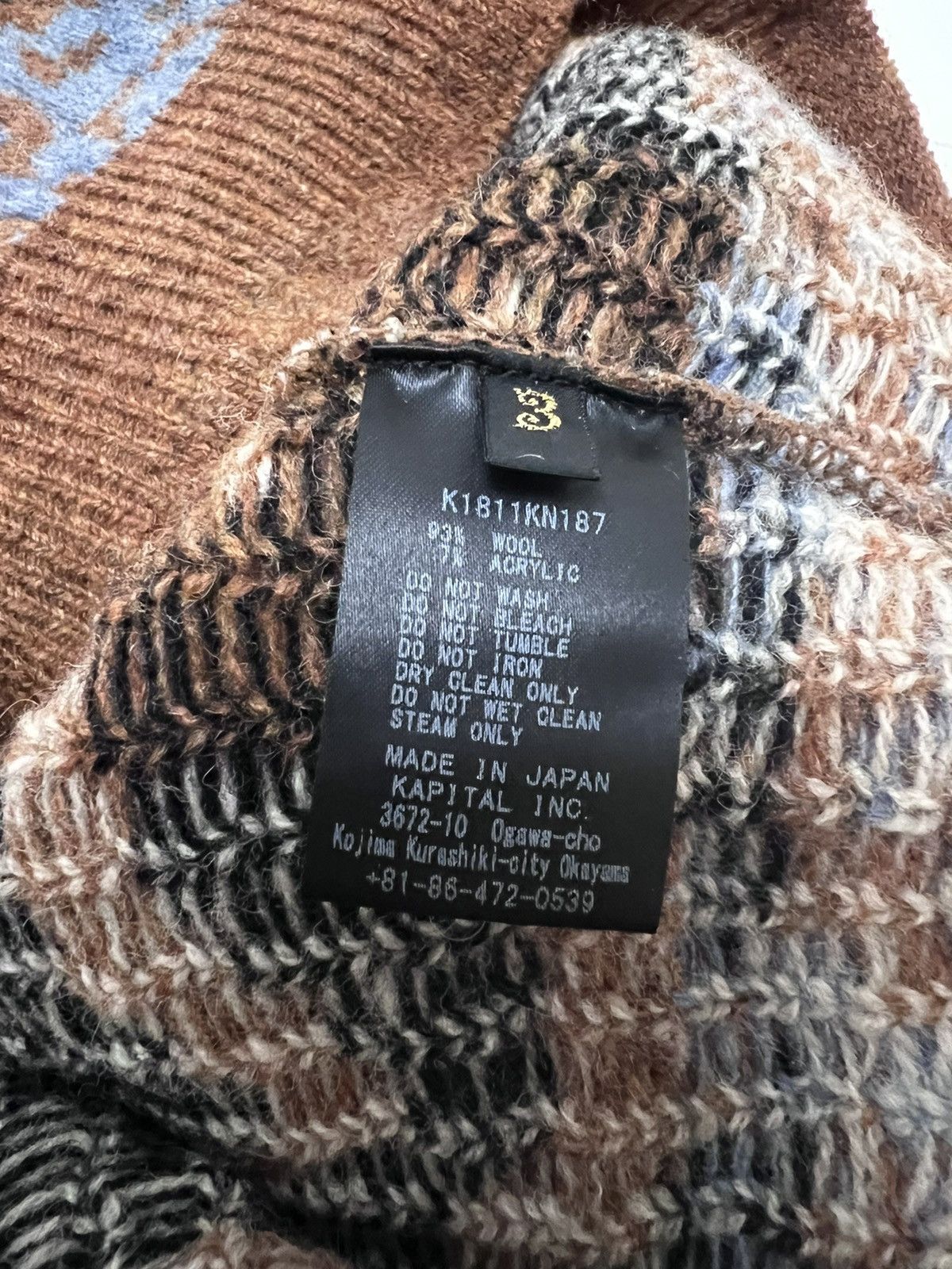 Kapital Kapital tiger wool knitwear crew sweater Size US L / EU 52-54 / 3 - 4 Thumbnail