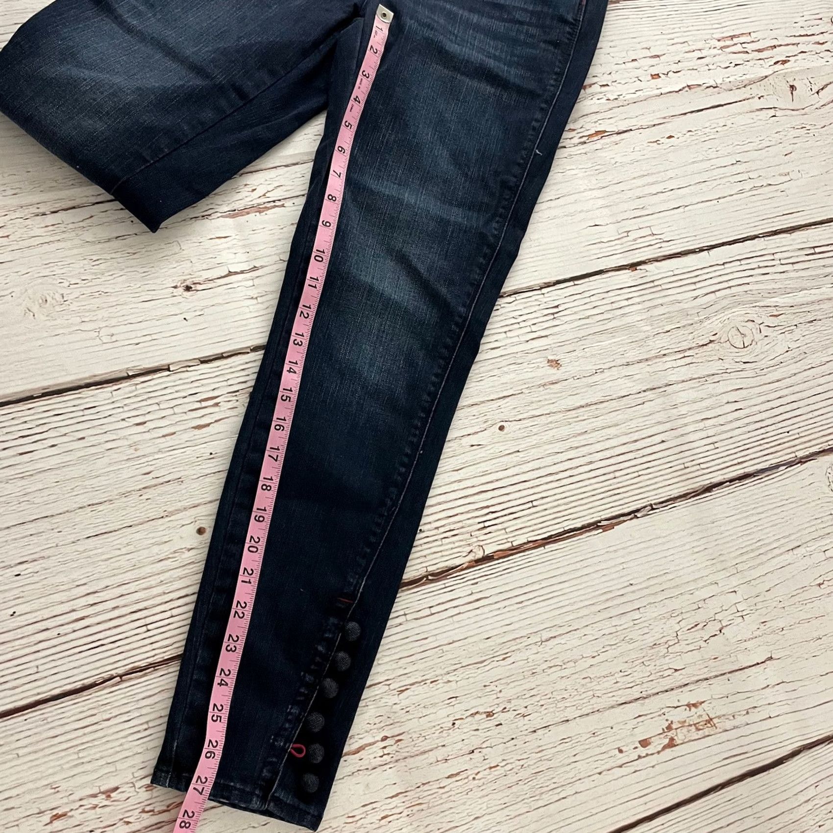 White House Black Market White House Black Market The Skinny Ankle Jeans Women's 4 Blue Denim Medium Wash Stretch Size 27" / US 4 / IT 40 - 7 Thumbnail