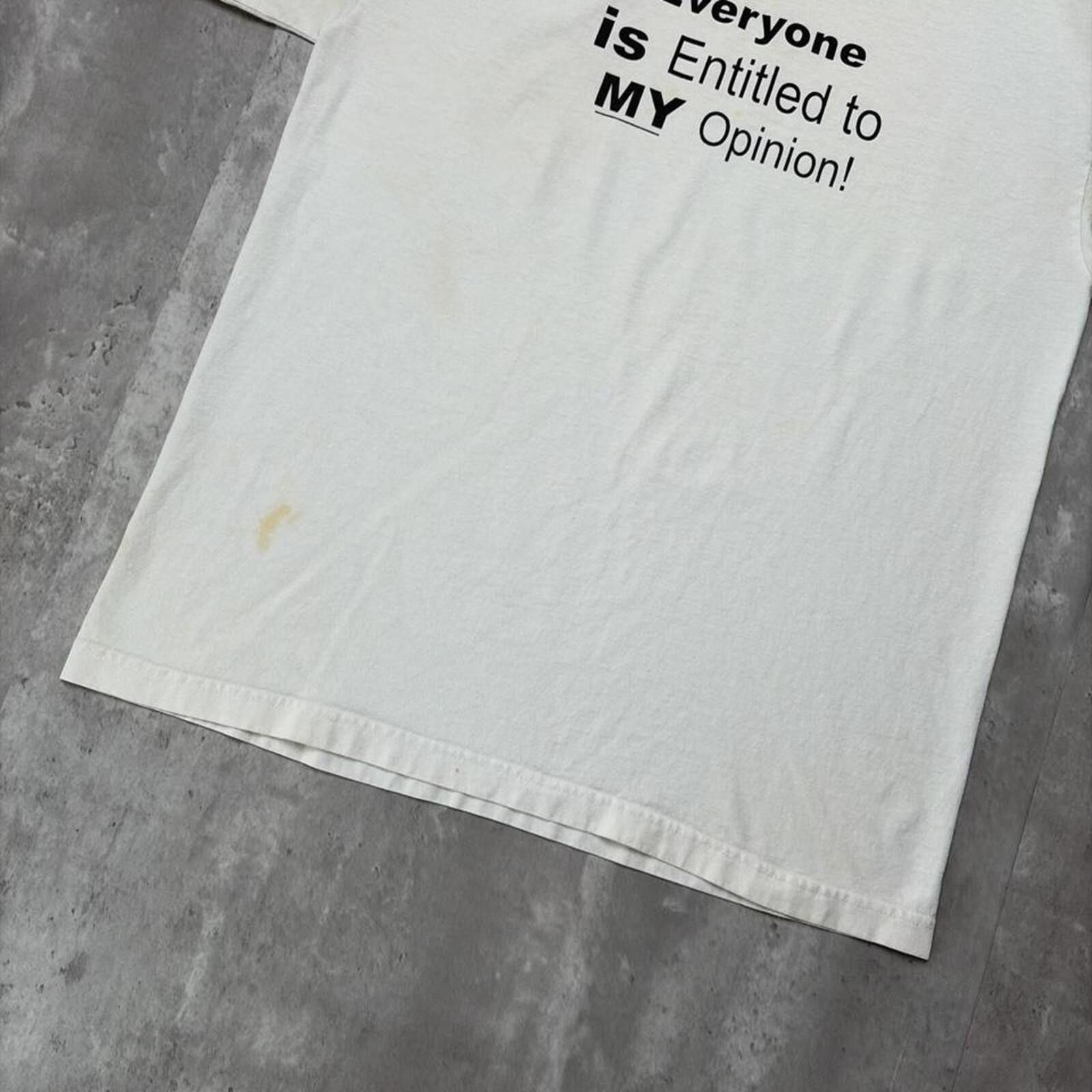 AAA Vintage Everyone Is Entitled To My Opinion Comedy T-Shirt Size US L / EU 52-54 / 3 - 3 Thumbnail