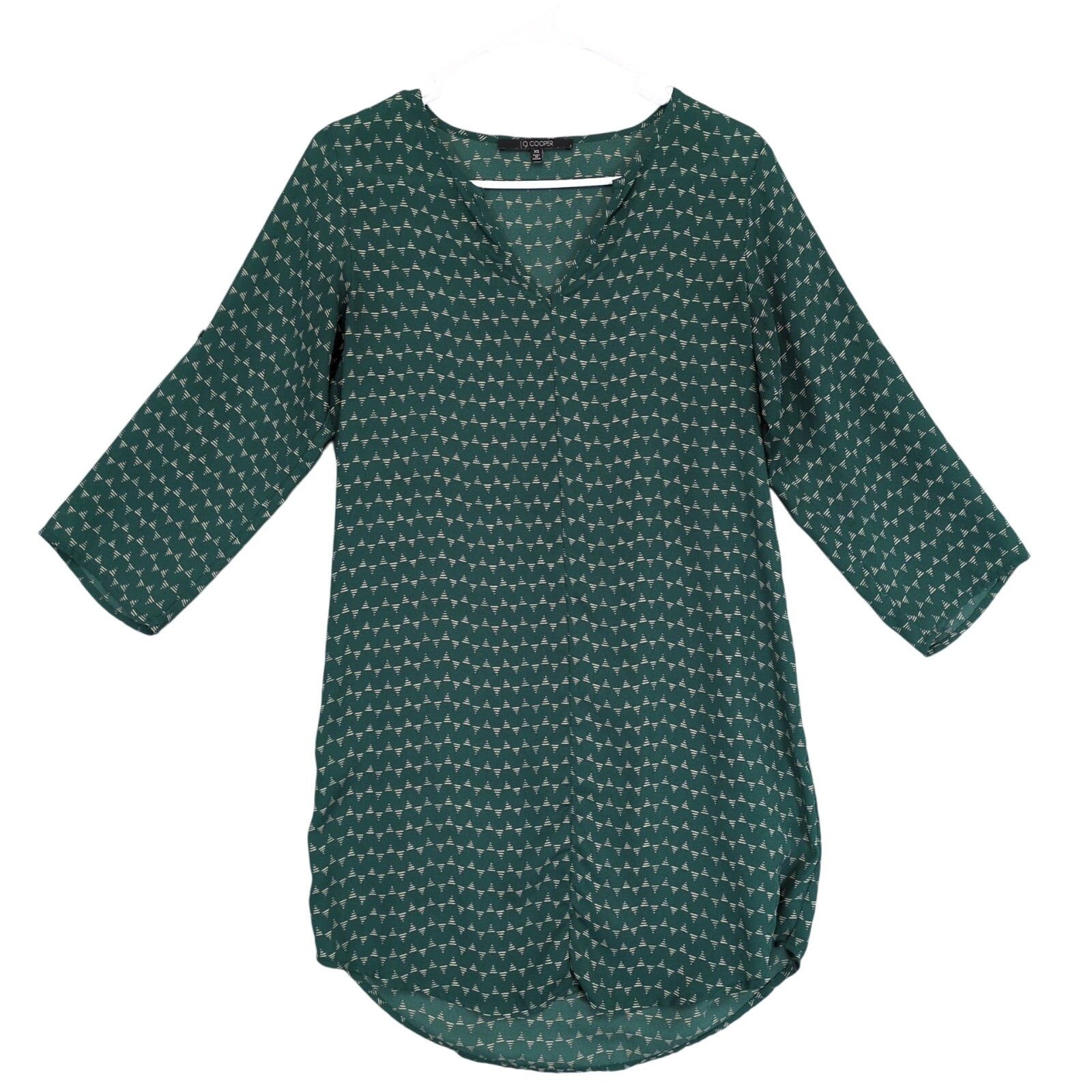 Other 19 Cooper Women's XS Green Geometric Shift Knee-Length Dress Size XS / US 0-2 / IT 36-38 - 1 Thumbnail