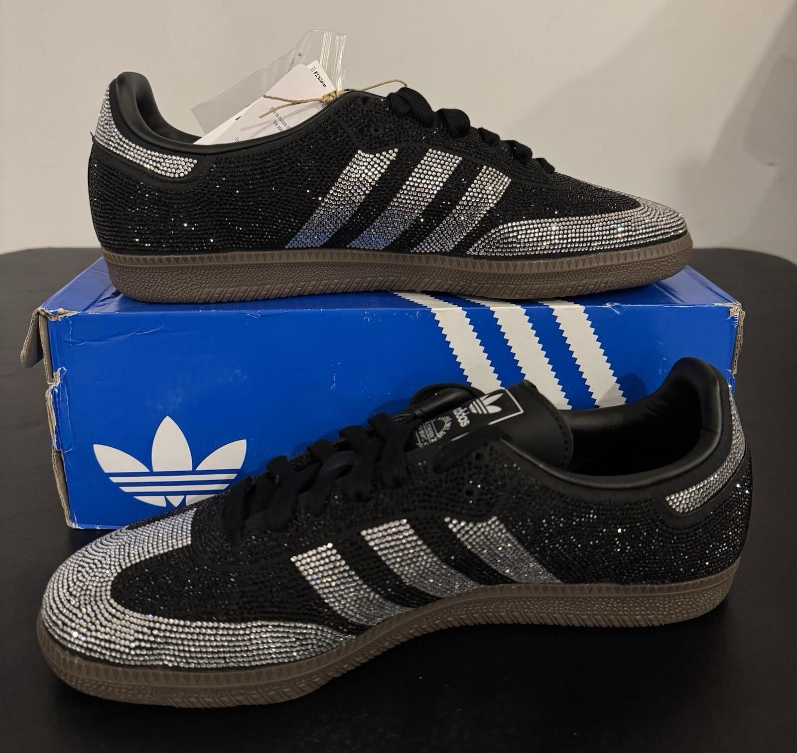 Adidas Size 10 - adidas Samba OG Black Silver Rhinestones W Size US 10 / IT 40 - 3 Thumbnail