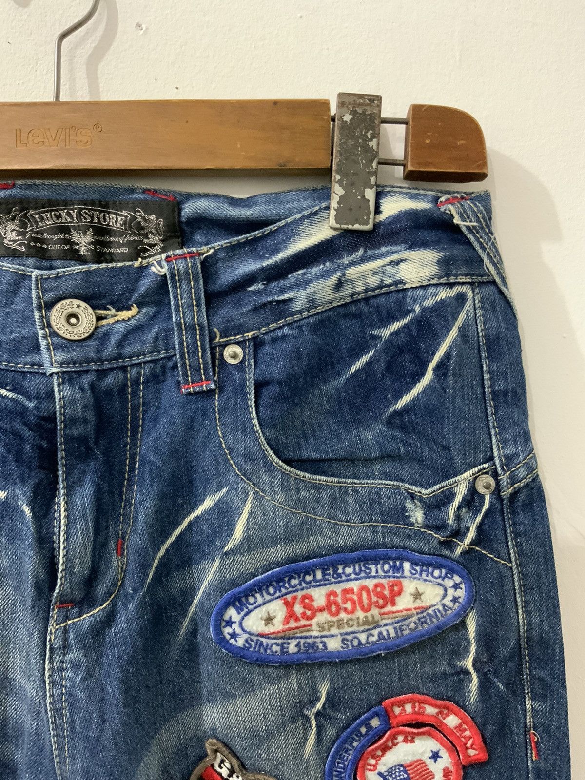 If Six Was Nine Lucky Store Patches Avant Garde Jeans Size US 30 / EU 46 - 8 Thumbnail