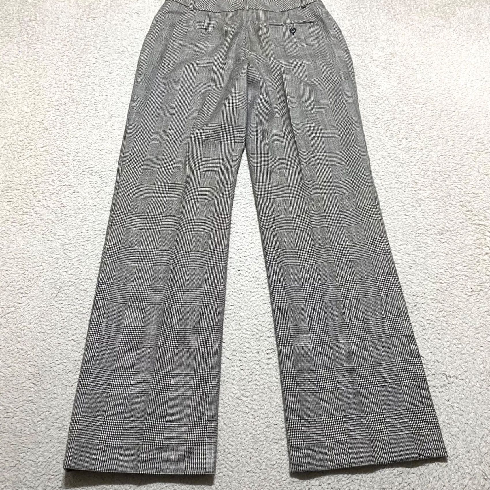 Chaps Chaps Gray Plaid Dress Pants Wide-Leg NWT Women'sSize 4 Office Wool Lined Pockets B J Sz? Size 27" / US 4 / IT 40 - 2 Thumbnail