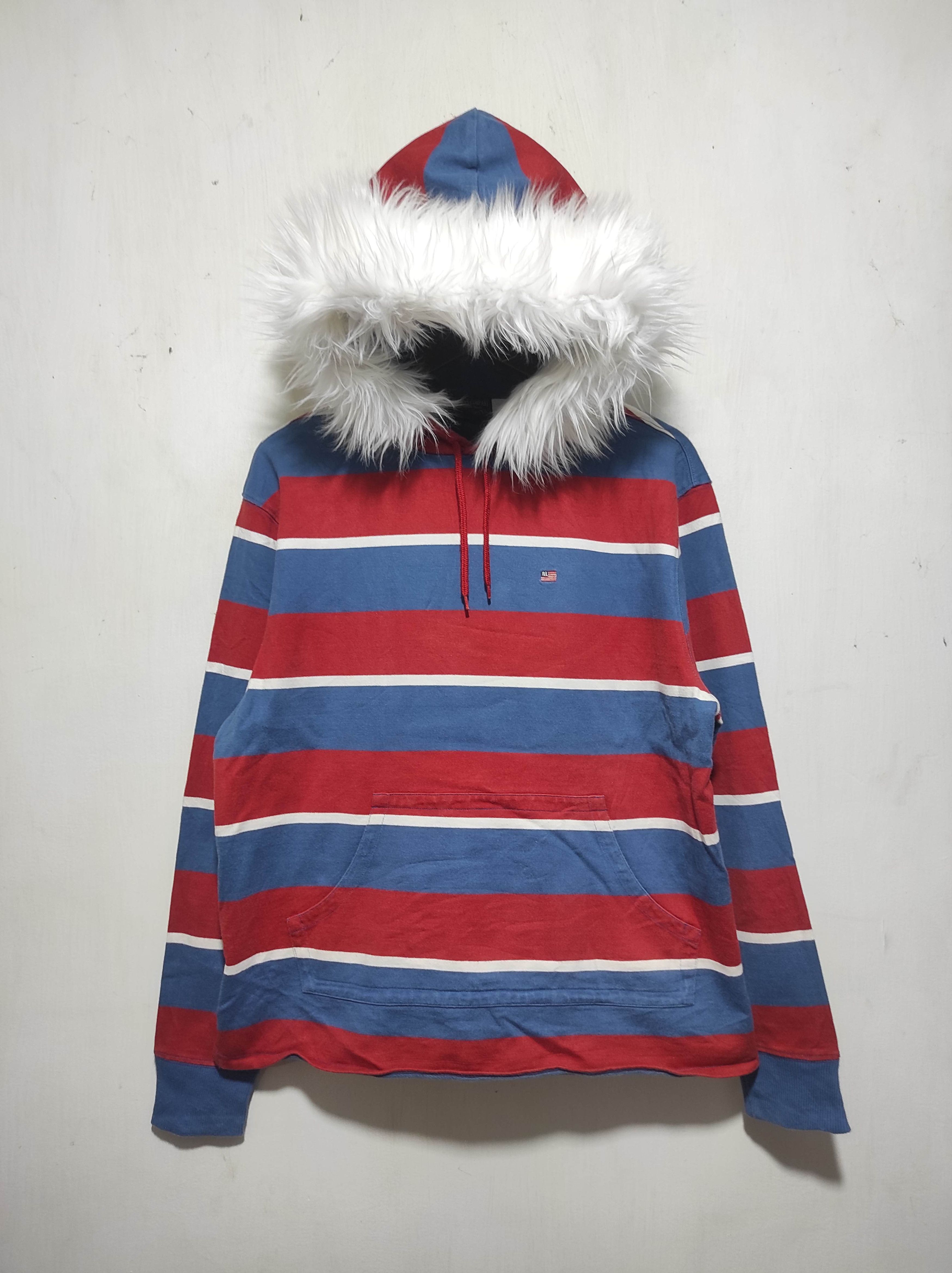 Hysteric Glamour Polo Jeans Company Stripe Fur Hoodie LGB style Size US L / EU 52-54 / 3 - 2 Thumbnail