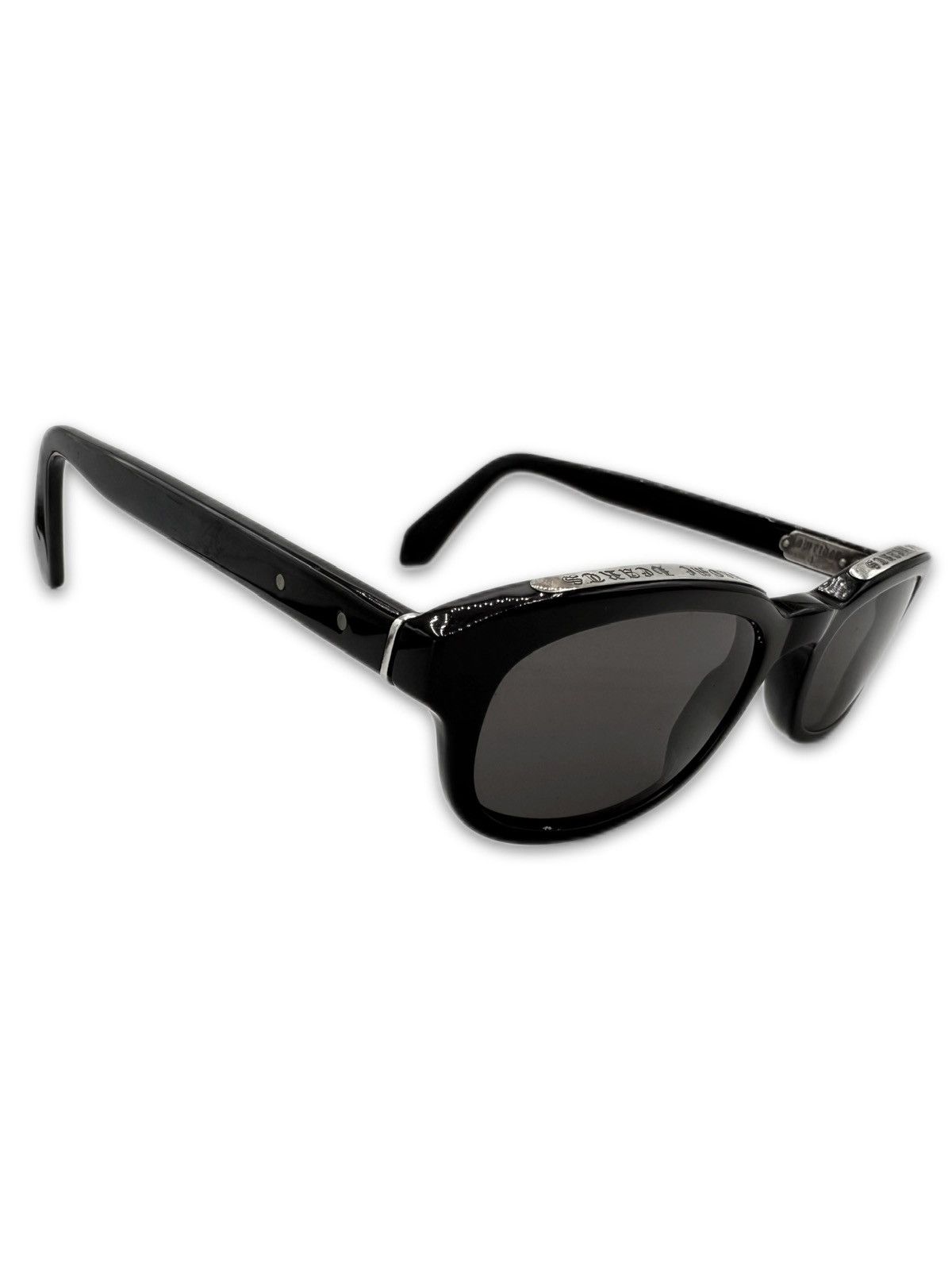 Chrome Hearts Chrome Hearts ‘Lowrider 4’ Black .925 Silver Oval Sunglasses Size ONE SIZE - 1 Thumbnail
