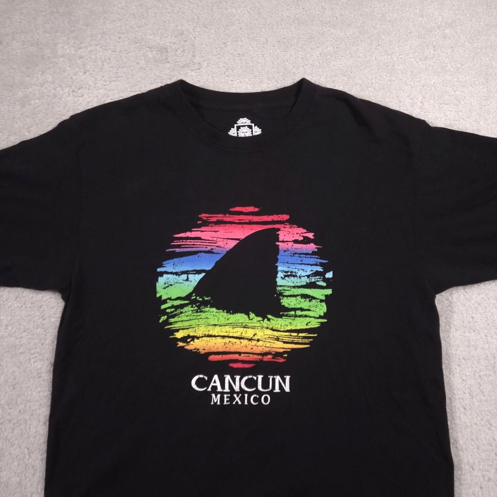 Vintage Los Cinco Soles Shirt Mens Large Black Cancun Mexico Shark Graphic Tee Souvenir Size US L / EU 52-54 / 3 - 3 Thumbnail