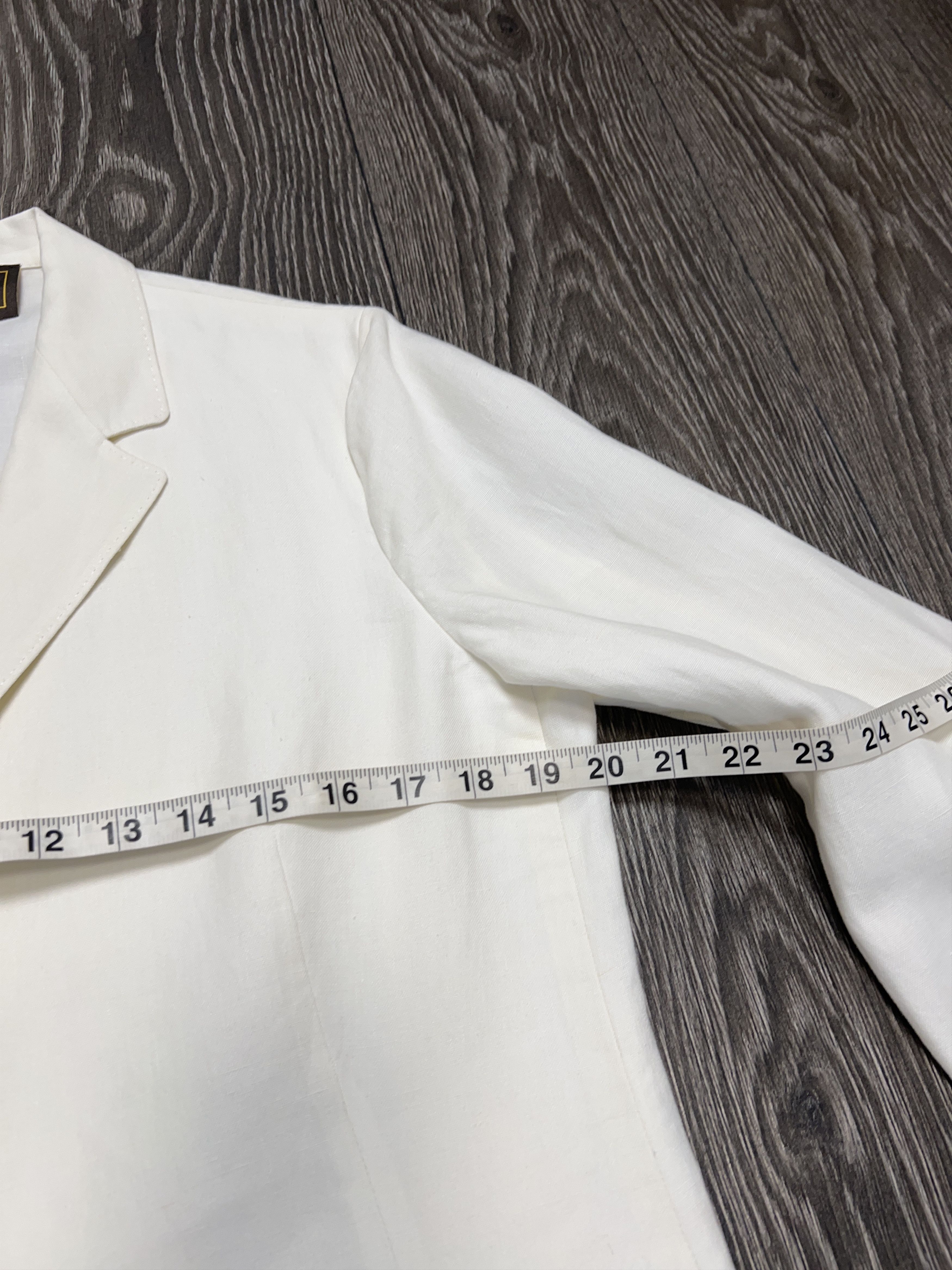 Loro Piana Womens Loro Piana White Linen Blazer Jacket Size 46 Size L / US 10 / IT 46 - 8 Thumbnail