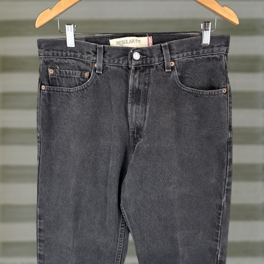 Levi's VINTAGE Levi's 505 Jeans Mens 33 Regular Black 30 in 30 Inseam Straight Fit 5-Pocket Denim Jeans Waist 33 Mens Size US 33 - 1 Thumbnail