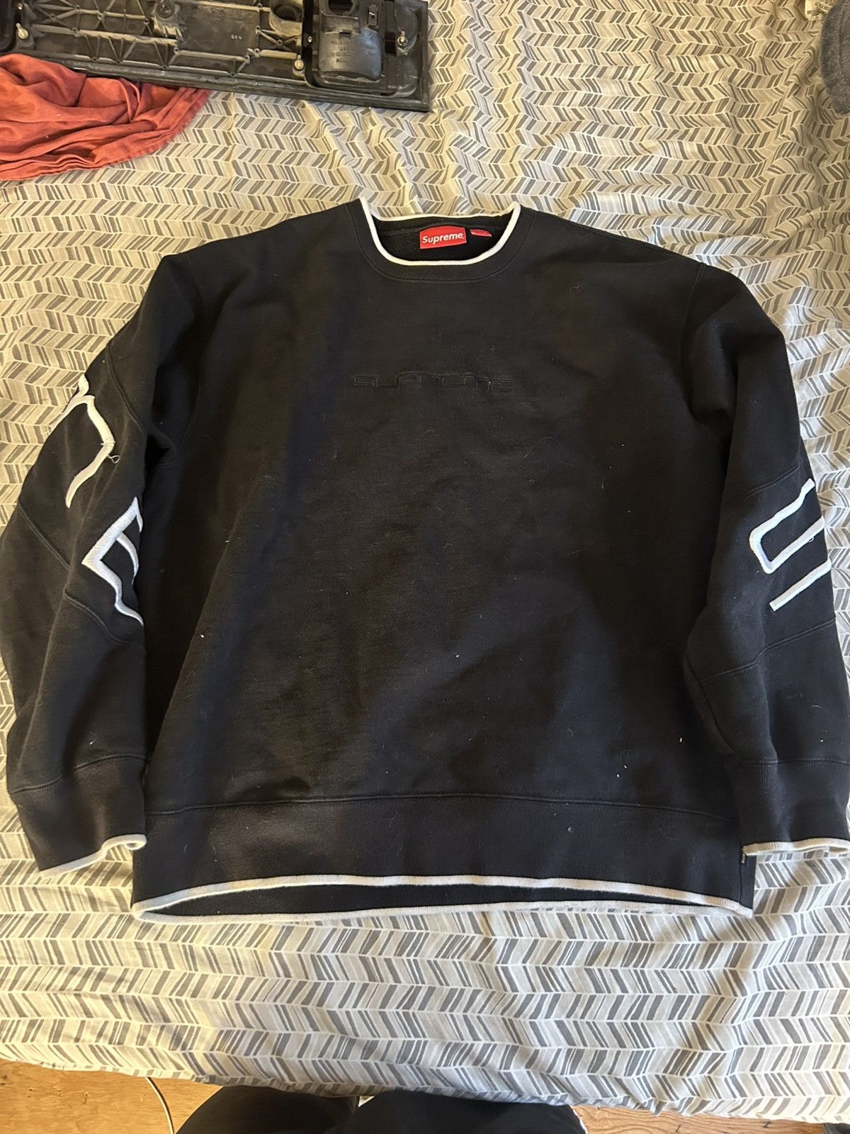 Supreme Supreme black crewneck Size US L / EU 52-54 / 3 - 1 Thumbnail