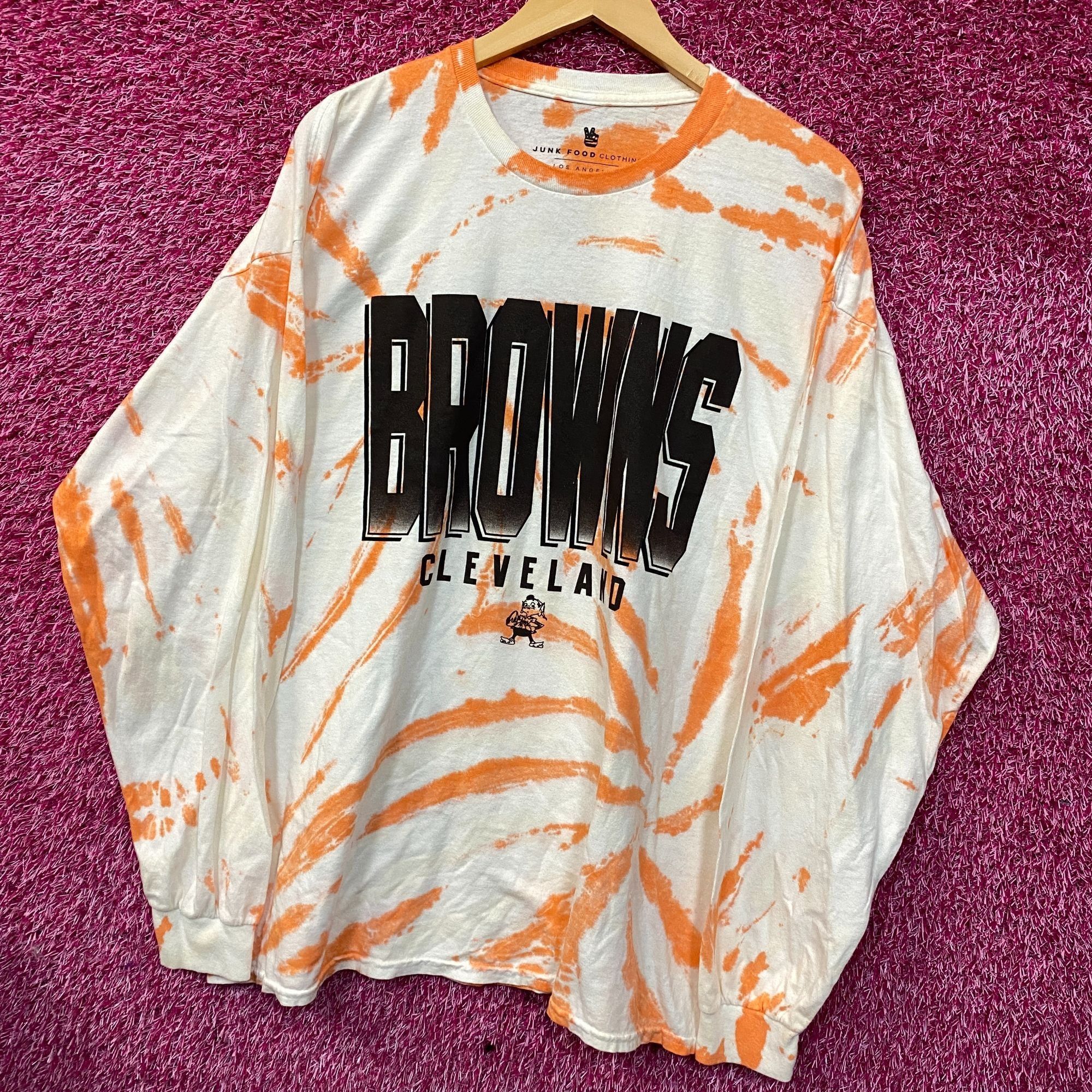 Junk Food NFL Franchise AFC North Cleveland Browns Tie-Dye Long Sleeve Size US L / EU 52-54 / 3 - 3 Thumbnail