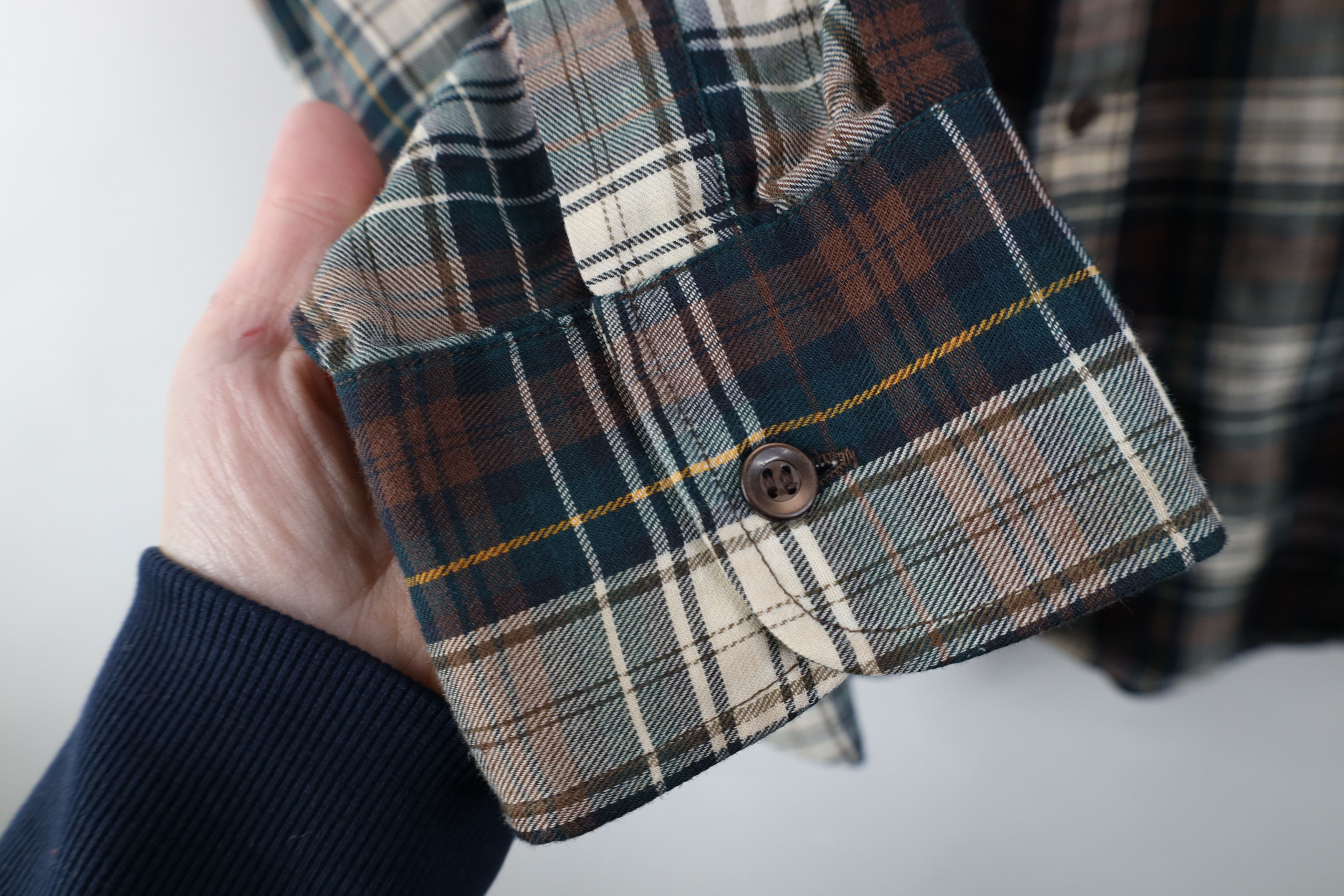 Vintage Vintage 70s Streetwear Flannel Collared Button Shirt Plaid Size US XL / EU 56 / 4 - 6 Thumbnail