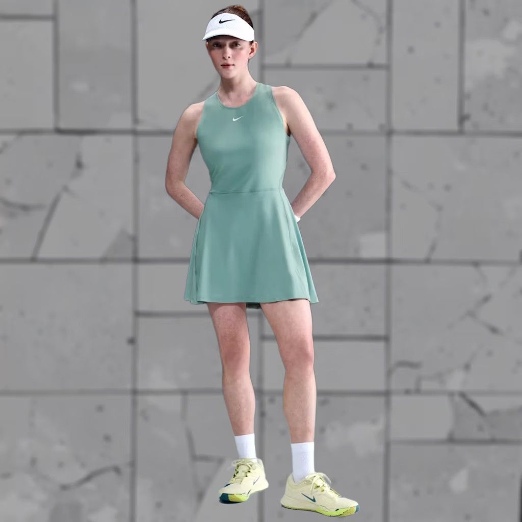 Nike Nike Victory Tennis Dress Women's Slim Fit Size XL Mint Green FQ1780-017