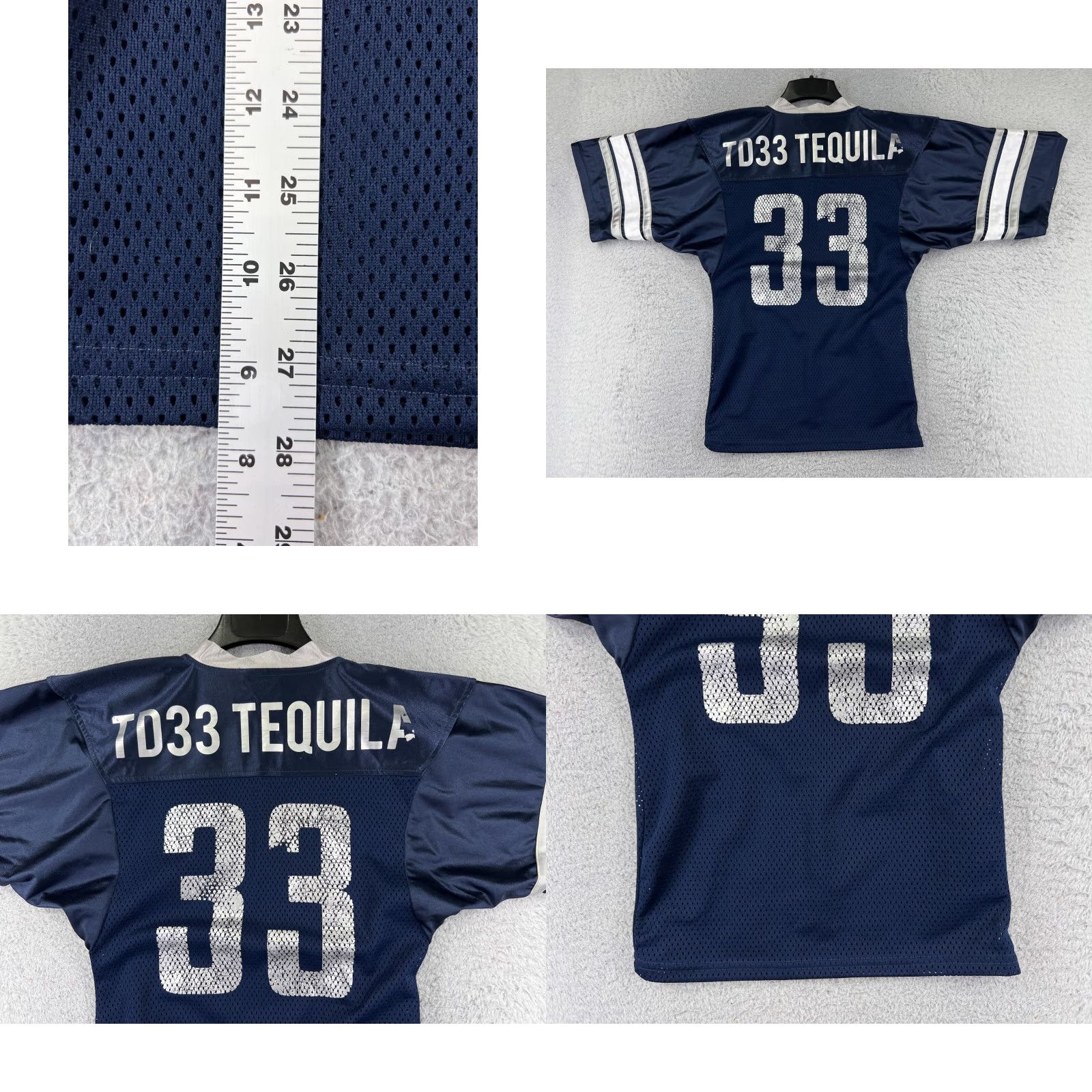 Vintage VINTAGE Teamwork Athletic Tequila Foodball Jersey Shirt Adult Small Blue V-Neck Short Sleeve Polyester 90s Hip Hop Music Mens Size US S / EU 44-46 / 1 - 9 Thumbnail