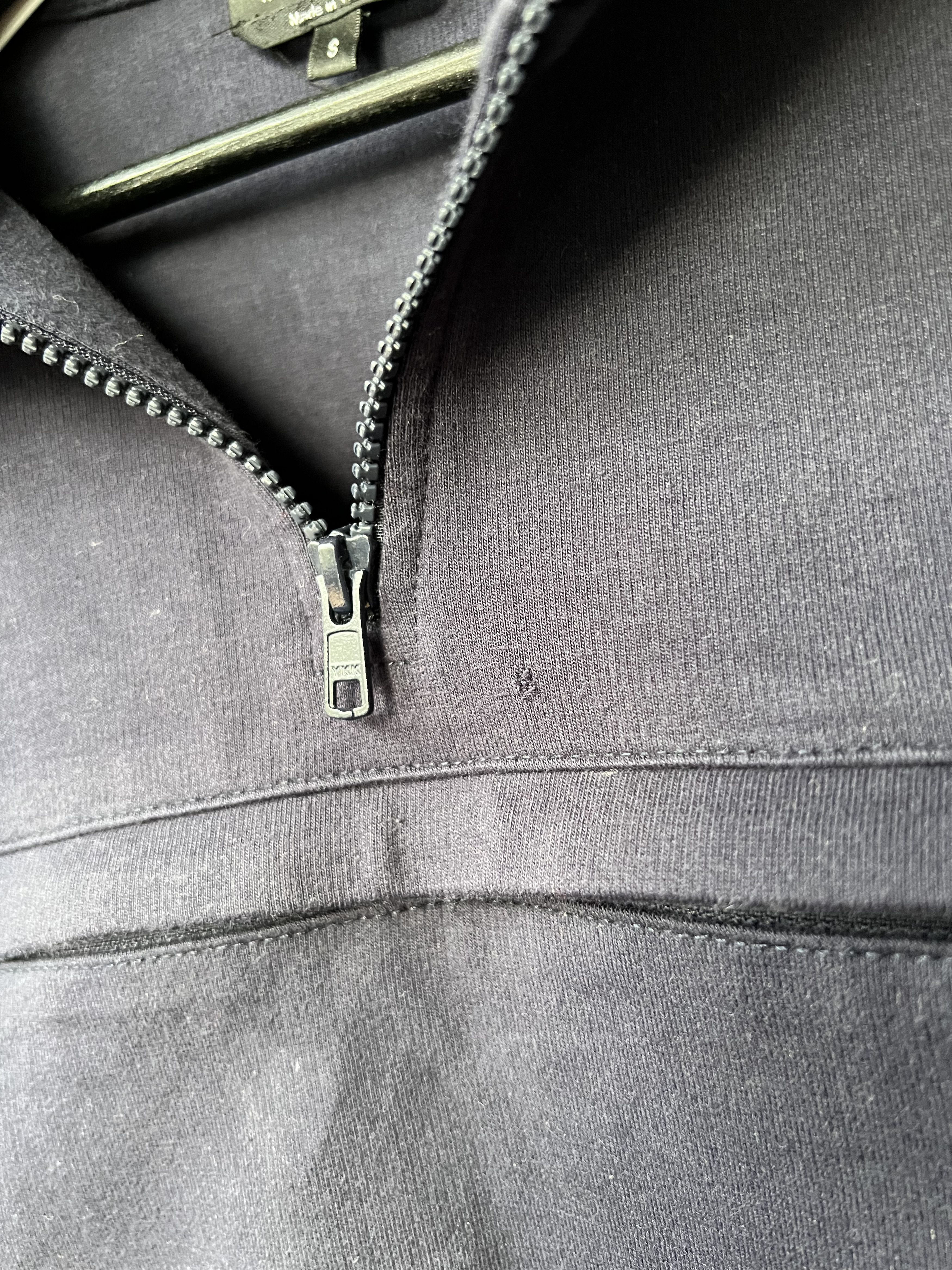 A.P.C. A.P.C. Men's Navy Quarter Zip Large Pocket Cotton Sweatshirt Size US S / EU 44-46 / 1 - 12 Thumbnail