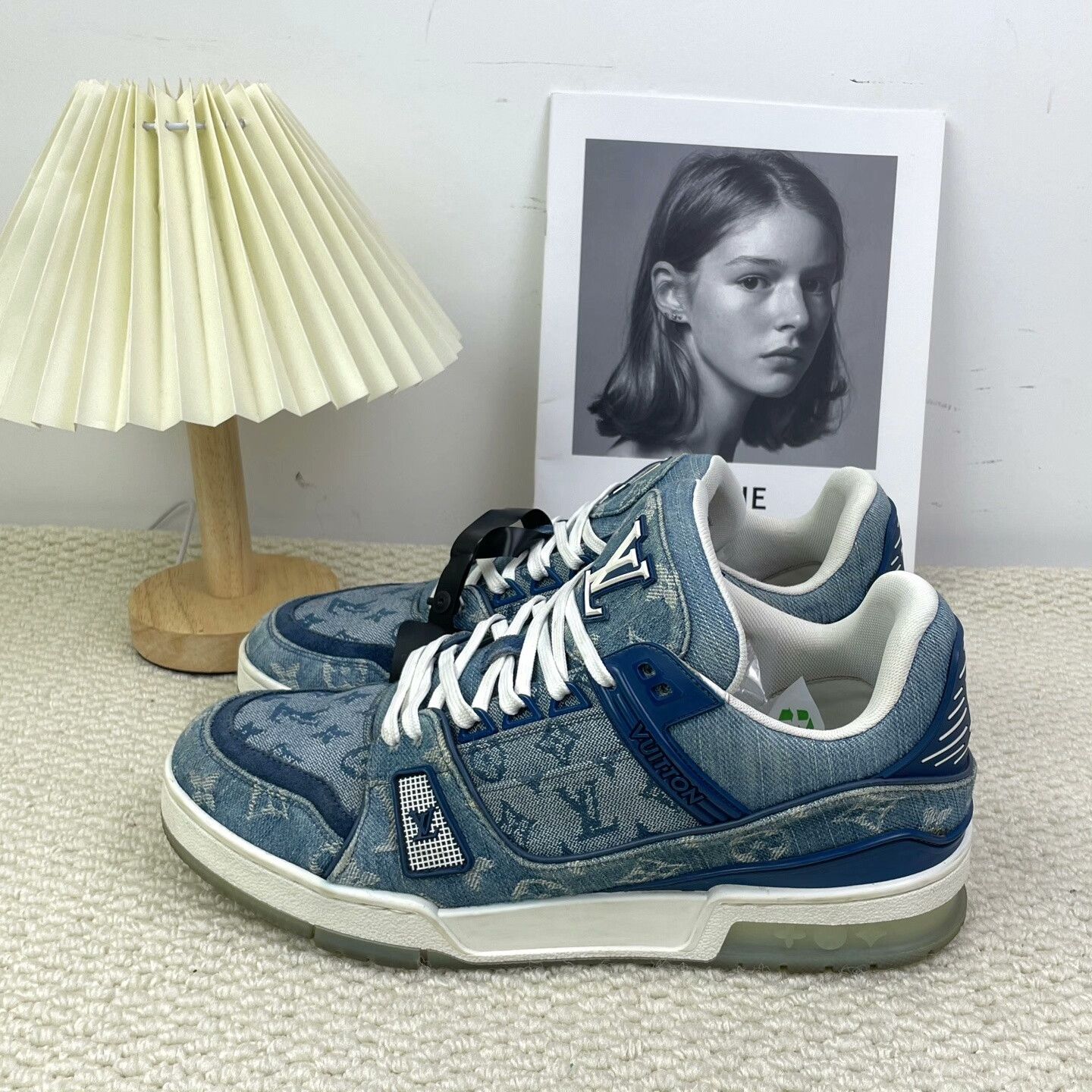 Louis Vuitton Louis Vuitton Training Denim Lowtop Sneakers 8 Men Size US 8 / EU 41 - 1 Thumbnail