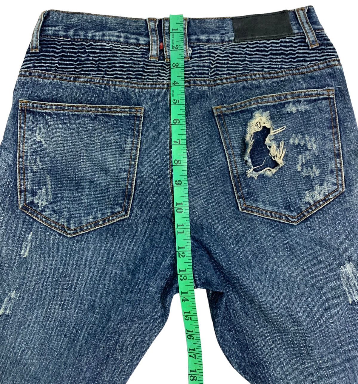 Japanese Brand 🔥Biker Distressed Embellish Skinny Jeans Styled Size US 30 / EU 46 - 13 Thumbnail