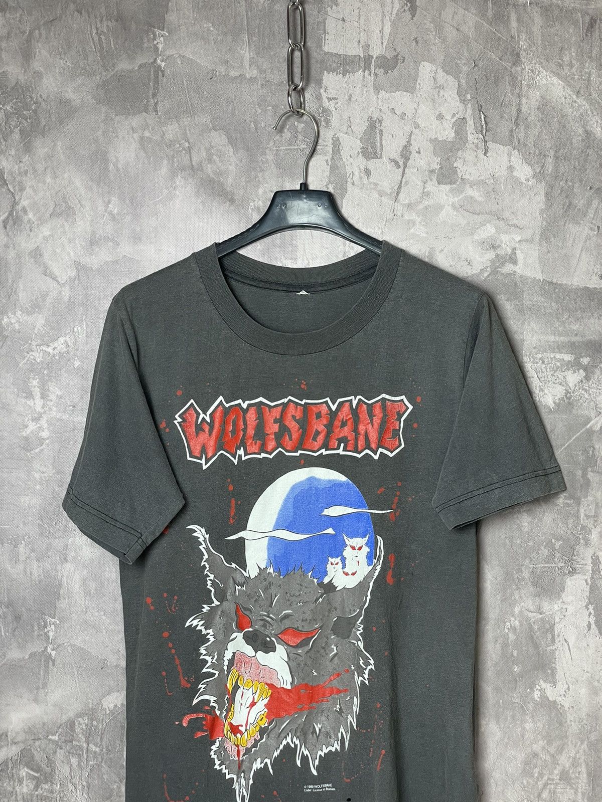 Band Tees × Vintage Vintage 1989 WOLFSBANE ROCK Band Live Fast Die Fast T shirt Size US S / EU 44-46 / 1 - 3 Thumbnail