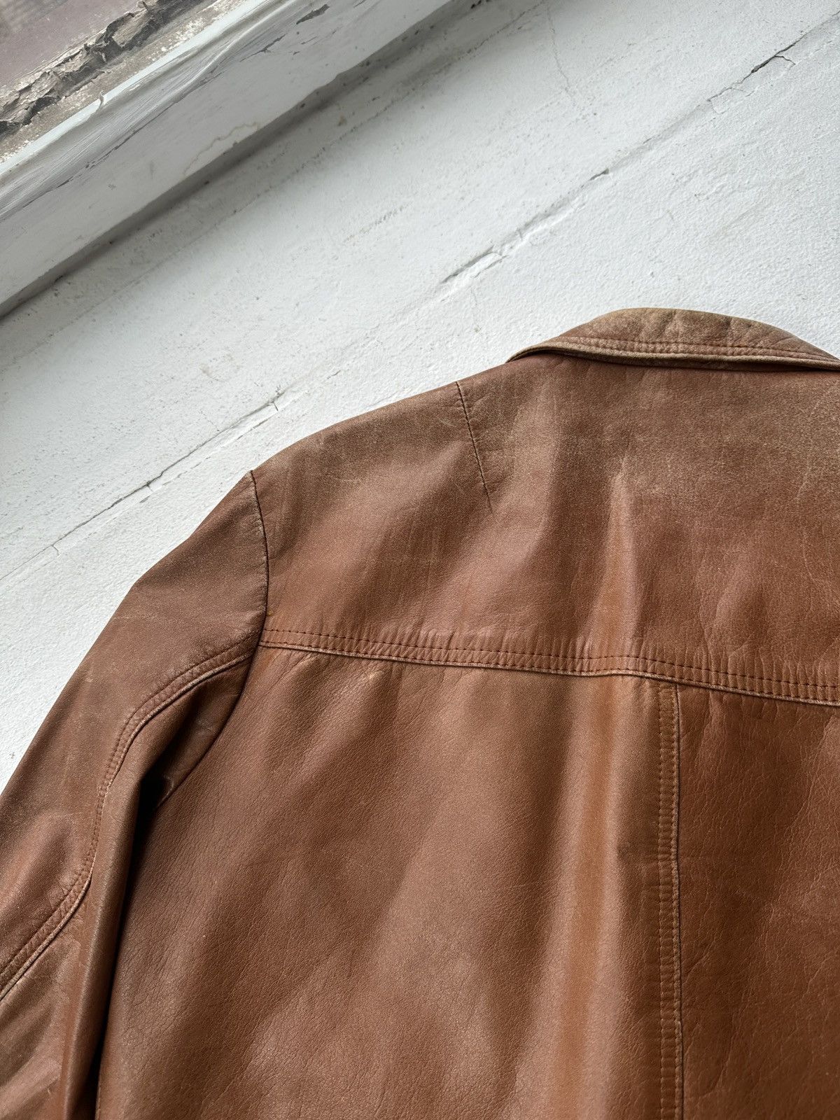 Vintage VNTG🚨 LEATHER JACKET LUXURY AVANT GARDE Y2K MOTO COWBOY Size US M / EU 48-50 / 2 - 12 Thumbnail