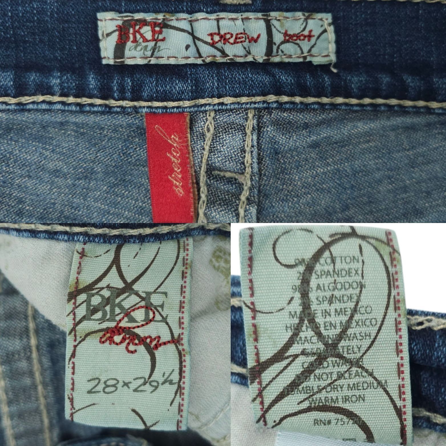 BKE BKE Buckle Drew Boot Cut Stretch Jeans Womens 28x29.5 Size 30" / US 8 / IT 44 - 7 Thumbnail