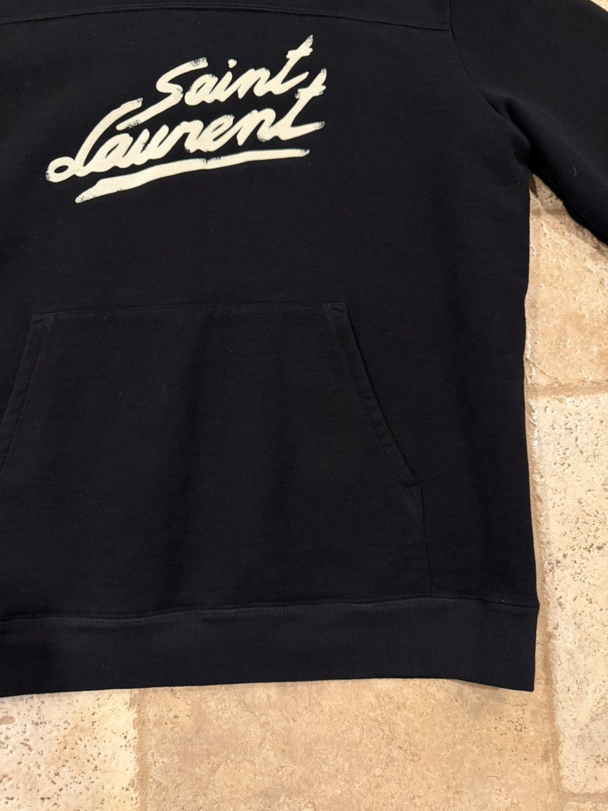 Saint Laurent Paris Saint Laurent Paris Signature 50s Logo Black Hoodie 2023 Size US XXL / EU 58 / 5 - 4 Thumbnail