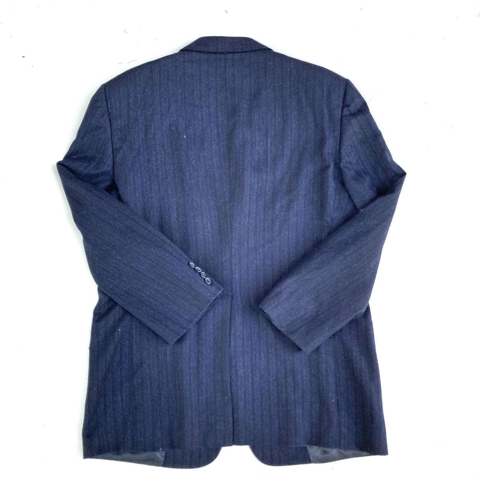Christian Dior Monsieur Vintage Dior Navy Pinstripe Wool Dinner Jacket 42R | Classic Size 42R - 15 Thumbnail