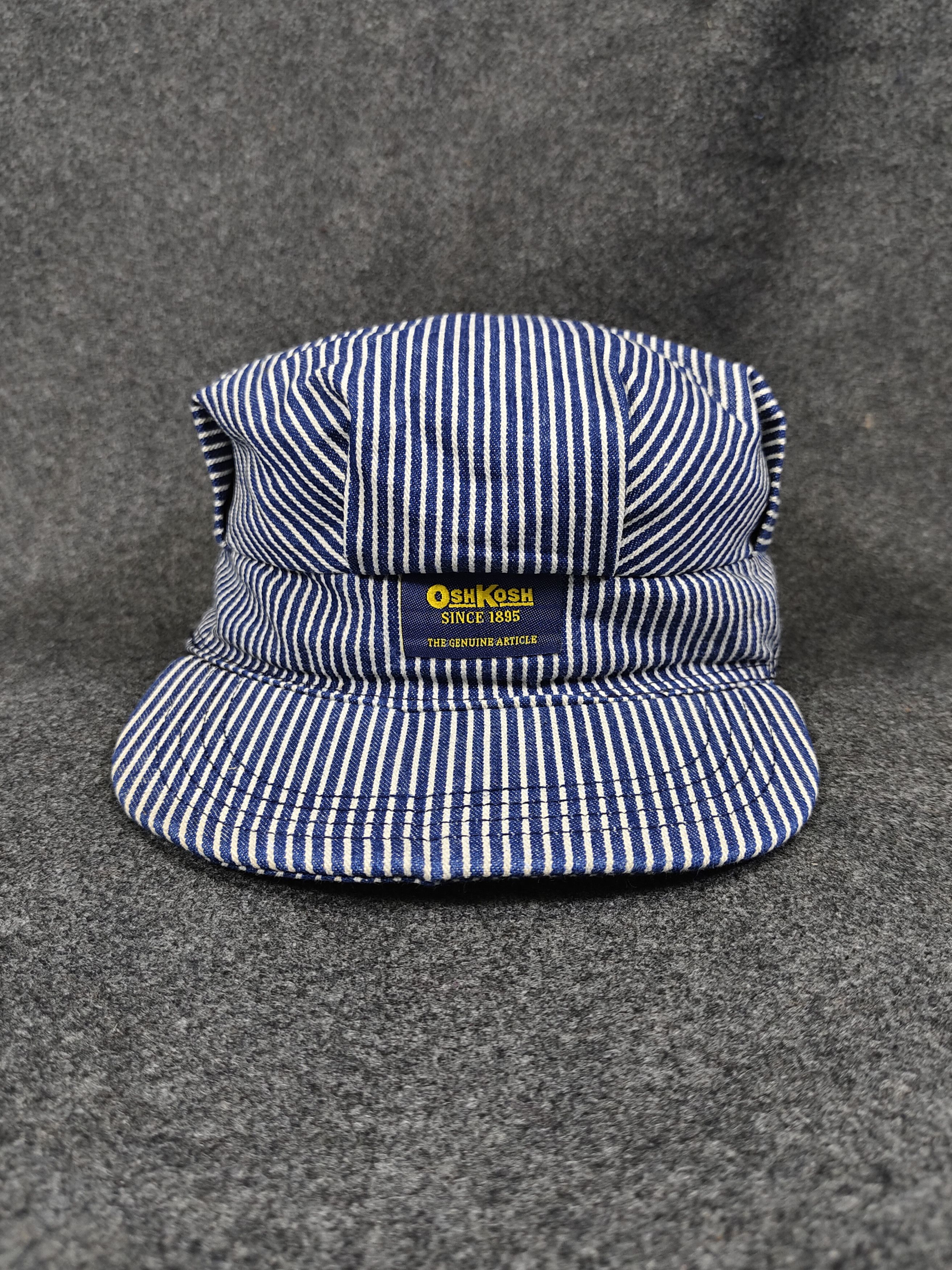 Oshkosh 80s OshKosh- Hickory Stripe Heritage American Workwear Cap Size ONE SIZE - 2 Thumbnail