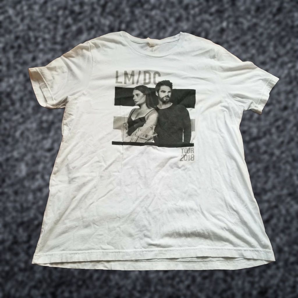 Vintage Womens 2XL LM/DC 2018 Tour T Shirt Double Sided Band Tee White Bella + Canvas Shirt Unisex Adults Punk 2018 Tour Vintage No N/A Size XXL / US 16-18 / IT 52-54 - 1 Thumbnail