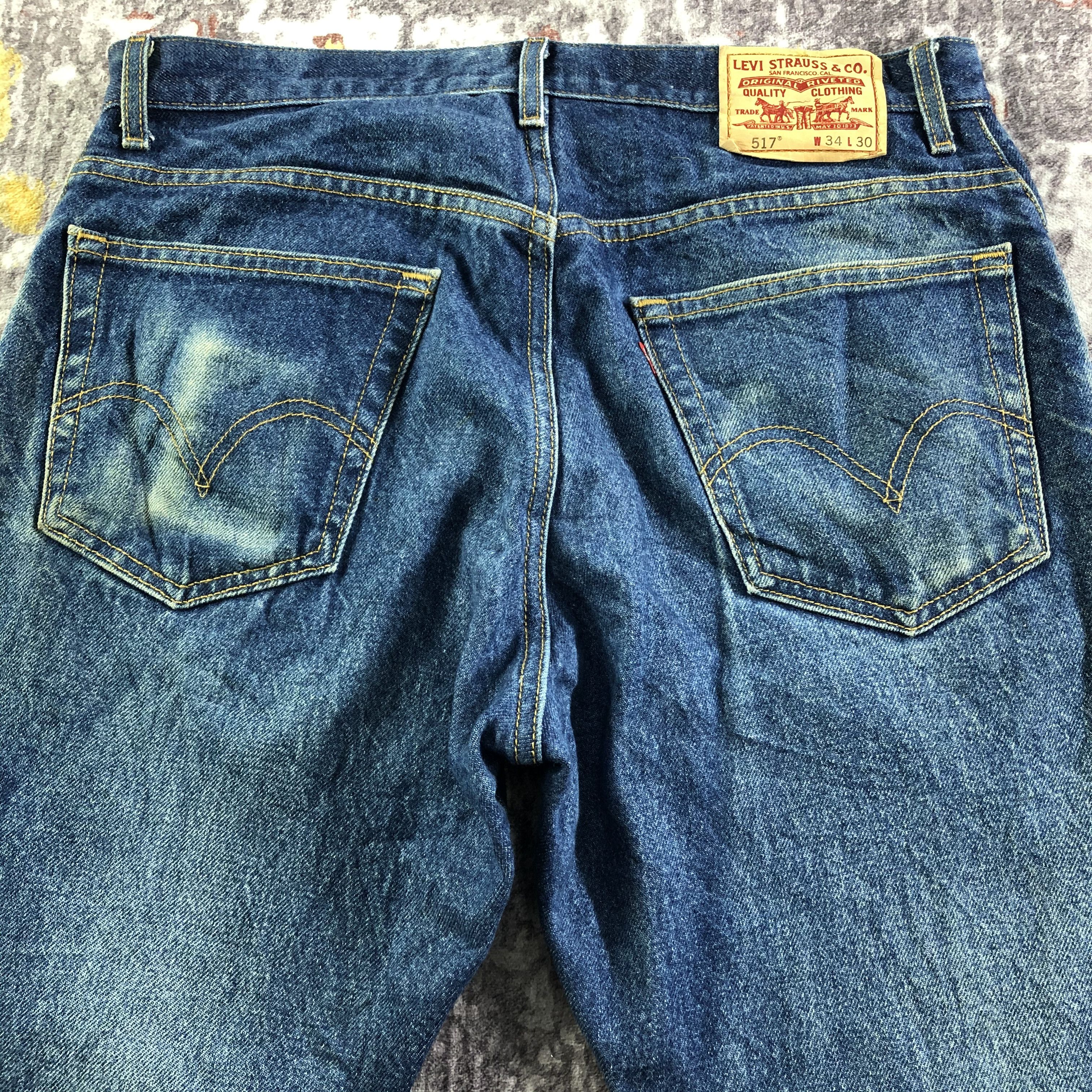 Levi's × Vintage Vintage Blue Wash Levis 517 Flare Jeans-JM3399 Size US 35 - 4 Thumbnail