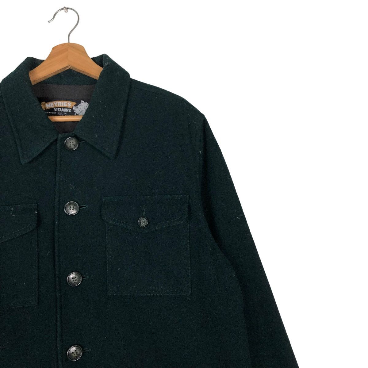 Japanese Brand 🔥VINTAGE WOOL CHORE JACKET CARGO NEYRIES ISSEY MIYAKE Size US M / EU 48-50 / 2 - 4 Thumbnail