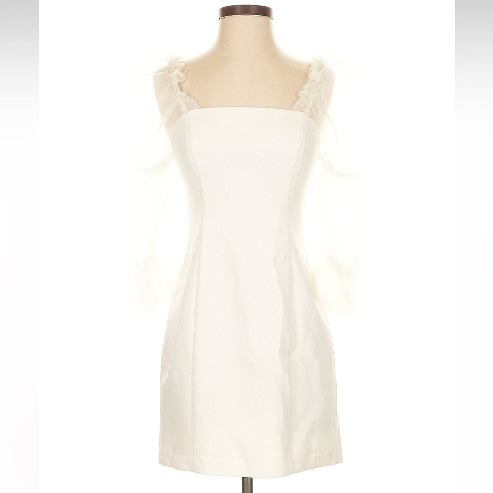 Amanda Uprichard Amanda Uprichard Tia Dress - Size XS - Ivory Size XS / US 0-2 / IT 36-38 - 4 Thumbnail