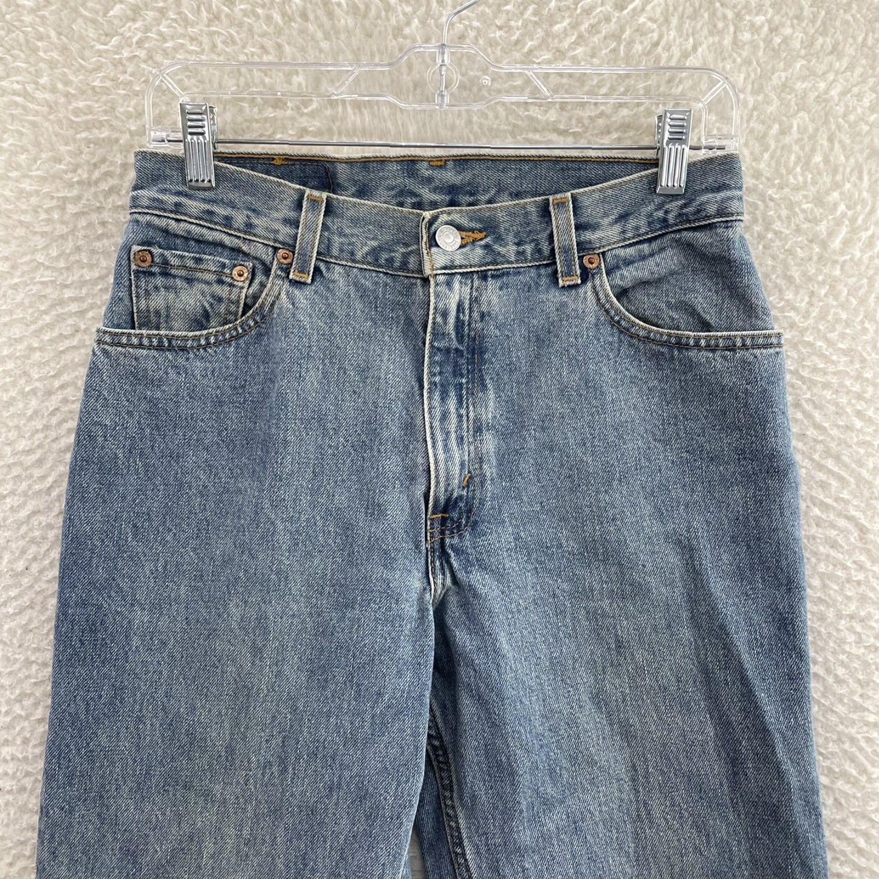 Levi's VINTAGE Levi's 550 Jeans Womens Denim High Waisted Tapered Straight Leg 90s 8 28 Blue Mens Womens Girls Size 30" / US 8 / IT 44 - 3 Thumbnail