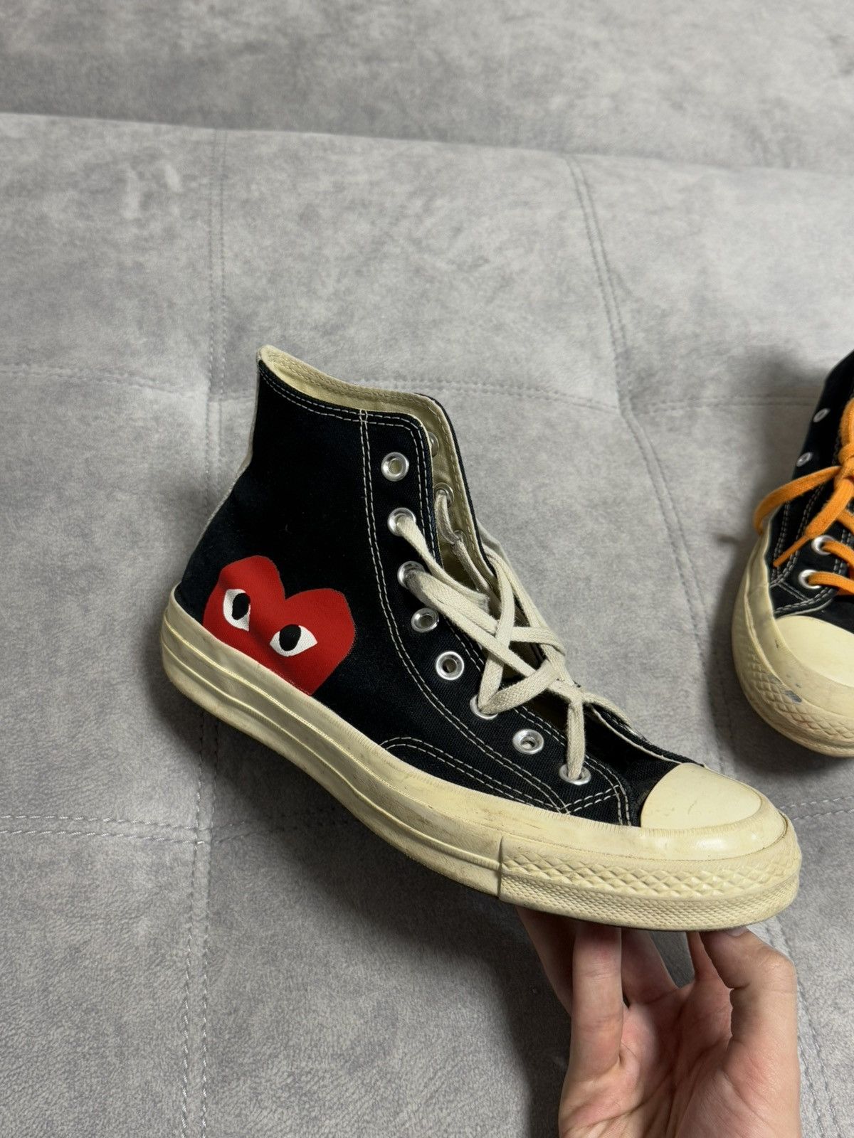 Comme des Garcons × Vintage Vintage Come des garçon Play converse distressed Y2K shoes Size US 8.5 / EU 41-42 - 3 Thumbnail
