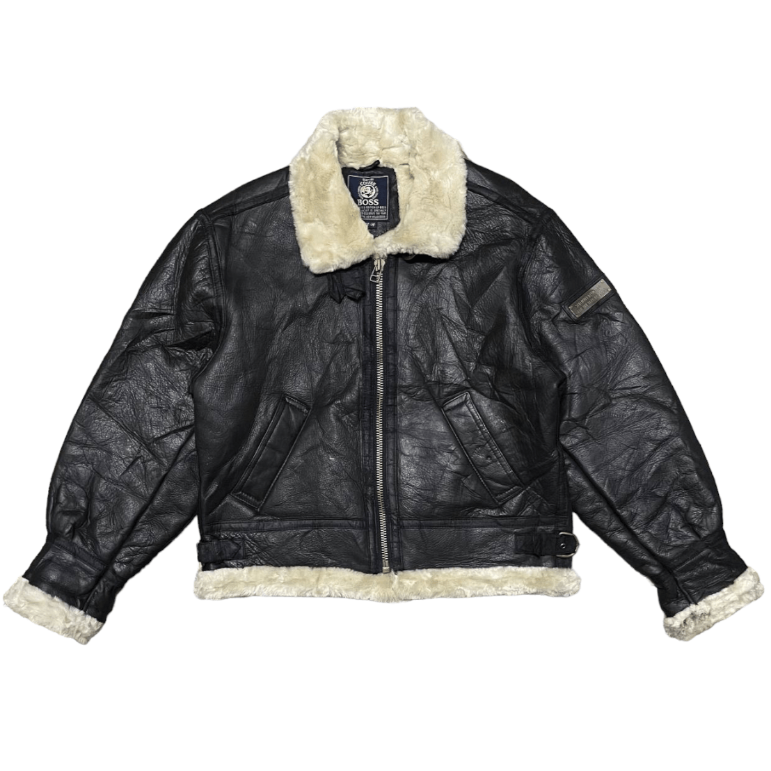 Leather Vtg 00's Suntory Boss Coffee Leather Jacket Special Edition Size US M / EU 48-50 / 2 - 6 Thumbnail