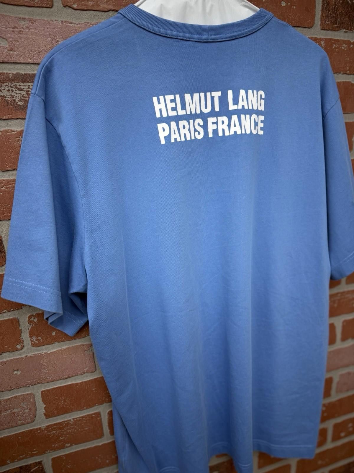 Helmut Lang Helmut Lang Men's T-Shirt Blue Size XXL 100% Dry Clean Size US XL / EU 56 / 4 - 4 Thumbnail