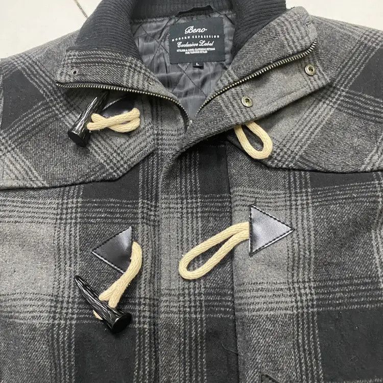 Japanese Brand Beno Plaid Duffle coat Size US M / EU 48-50 / 2 - 10 Thumbnail
