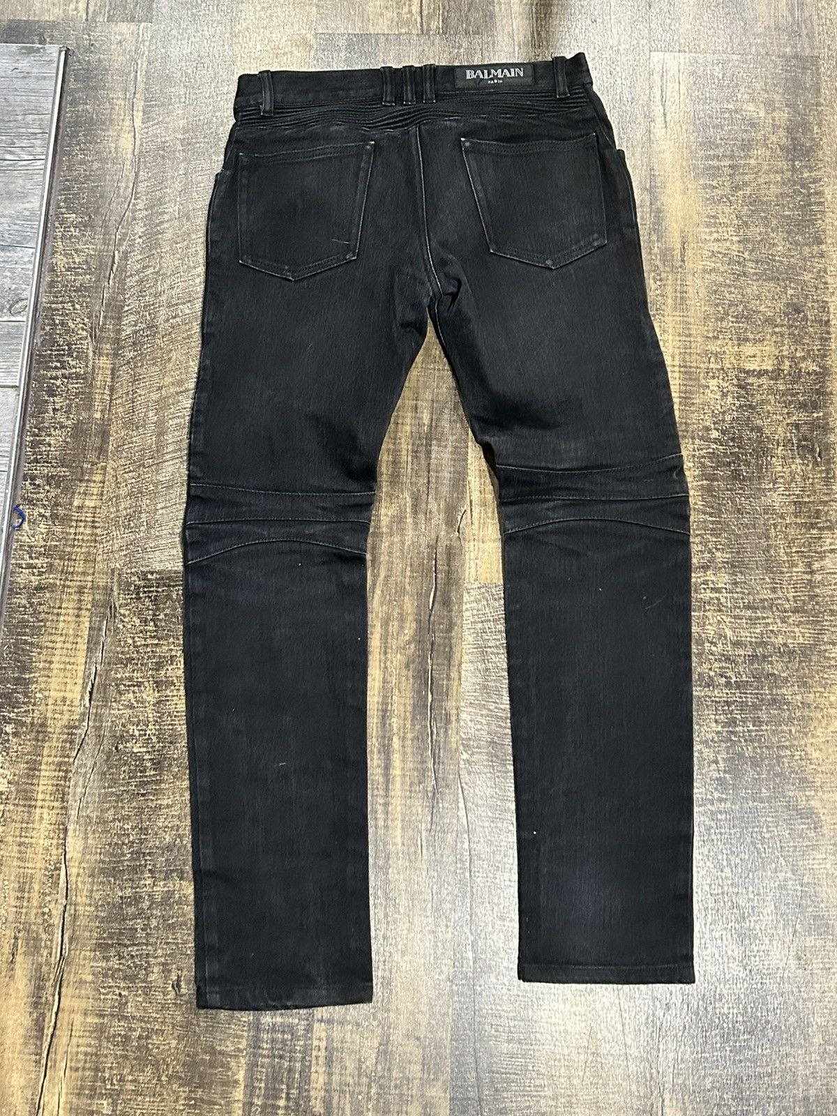 Balmain Black balmain biker jeans Size US 29 - 4 Thumbnail