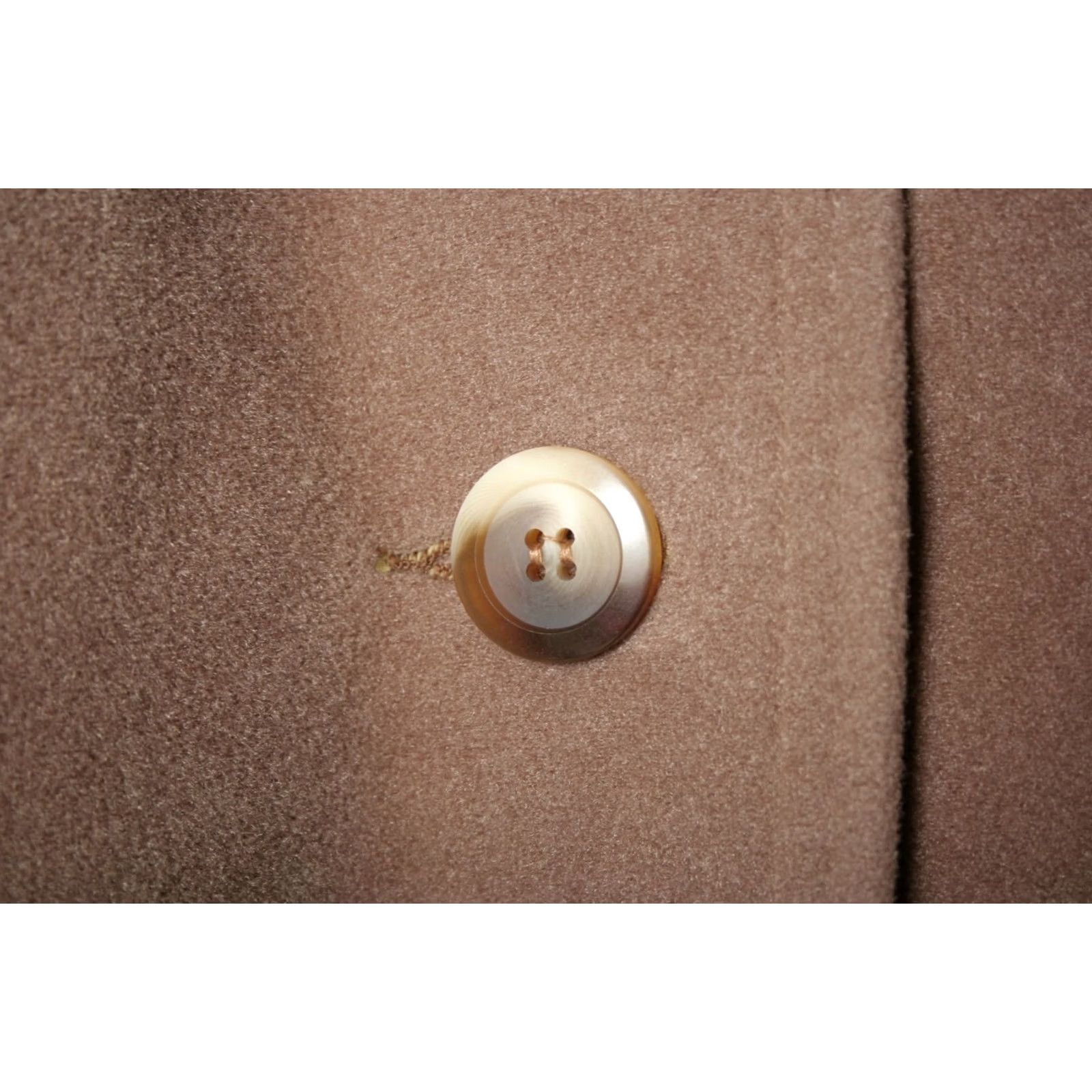Camel VINTAGE Elegant Fashions Camel Brown Kashmiraj Velour Belted Overcoat M Brown Coat Womens Long Button, Size M Size M / US 6-8 / IT 42-44 - 5 Thumbnail