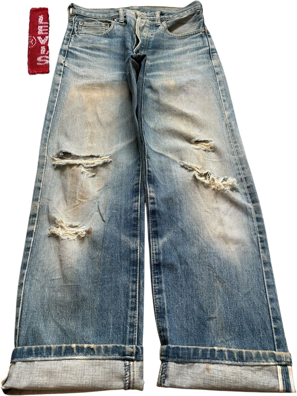 Levi's Vintage 80s Levis 503BXX Big E Selvedge Mud Wash Baggy Jeans Size US 28 / EU 44 - 1 Thumbnail