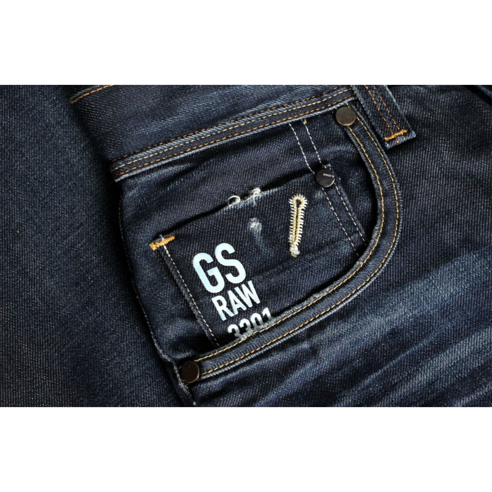 G-Star G-Star Attacc Straight Jeans Men 30x34 Denim Blue 5-Pocket Regular Rise Mid Waist Size US 30 / EU 46 - 5 Thumbnail