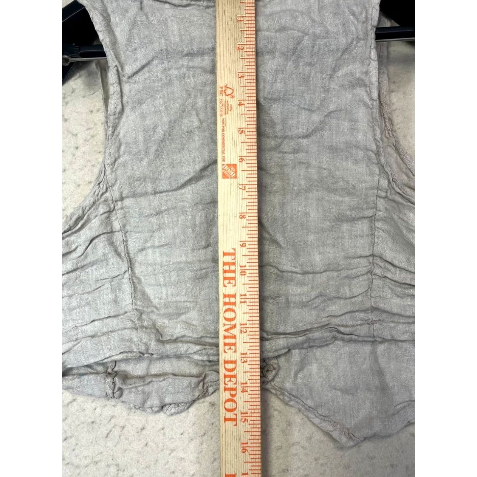 Vintage New Collection Linen Vest Style Cropped Top Beige S Women Knit? Size S / US 4 / IT 40 - 4 Thumbnail