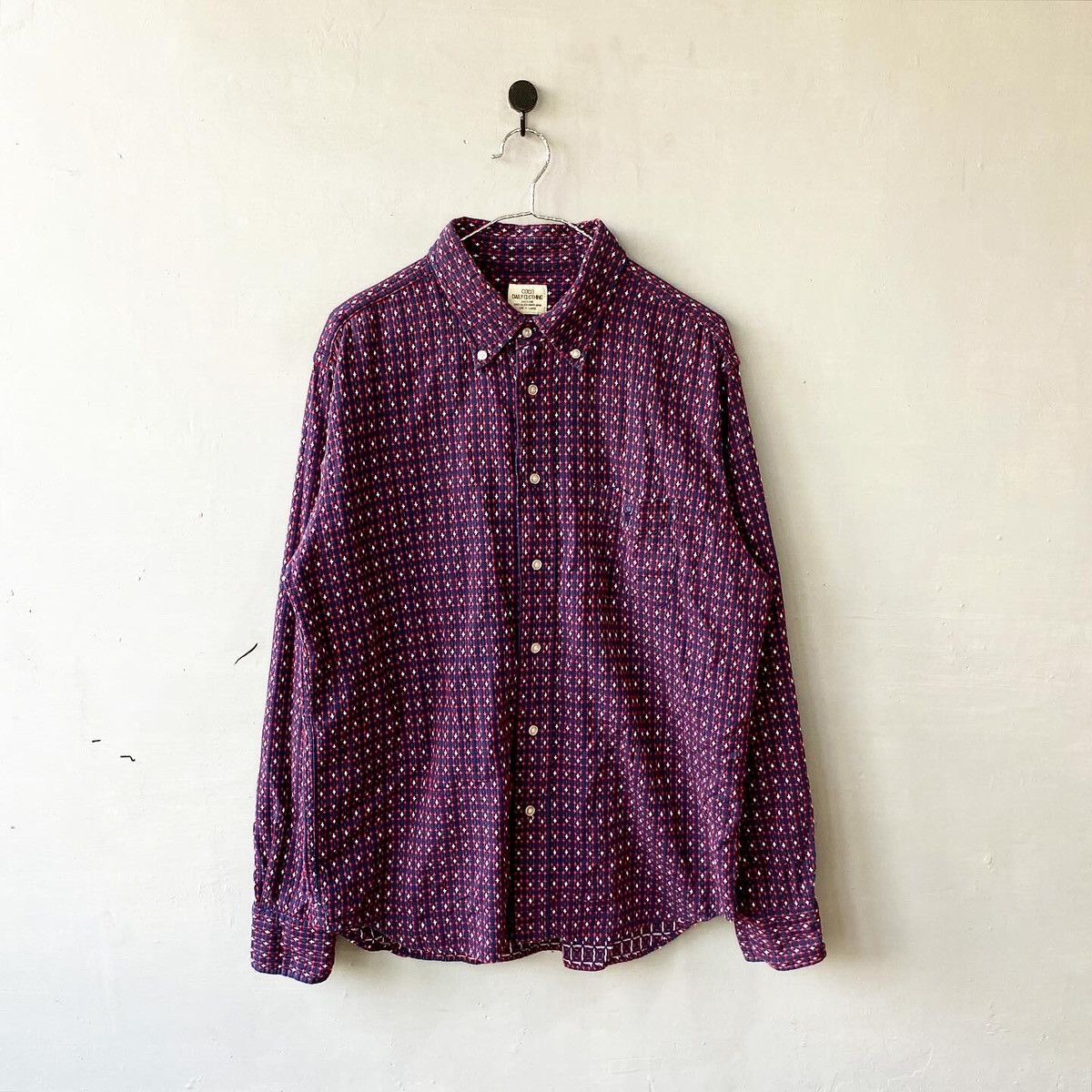 Japanese Brand COEN JAPAN SASHIKO ART SHIRT FREE SHIPPING Size US L / EU 52-54 / 3 - 1 Thumbnail